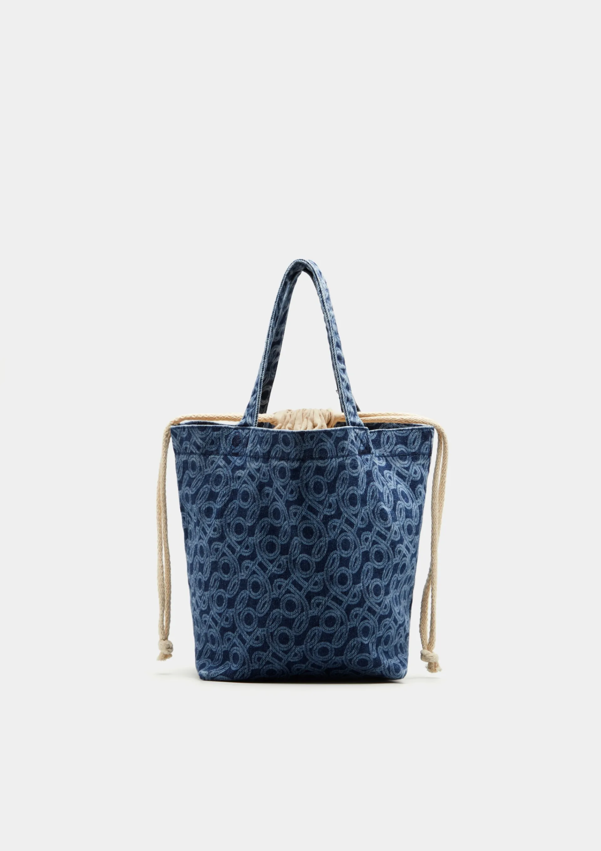 Cheap LION OF PORCHES Bolsa denim com monograma 560 Azul Indigo Claro