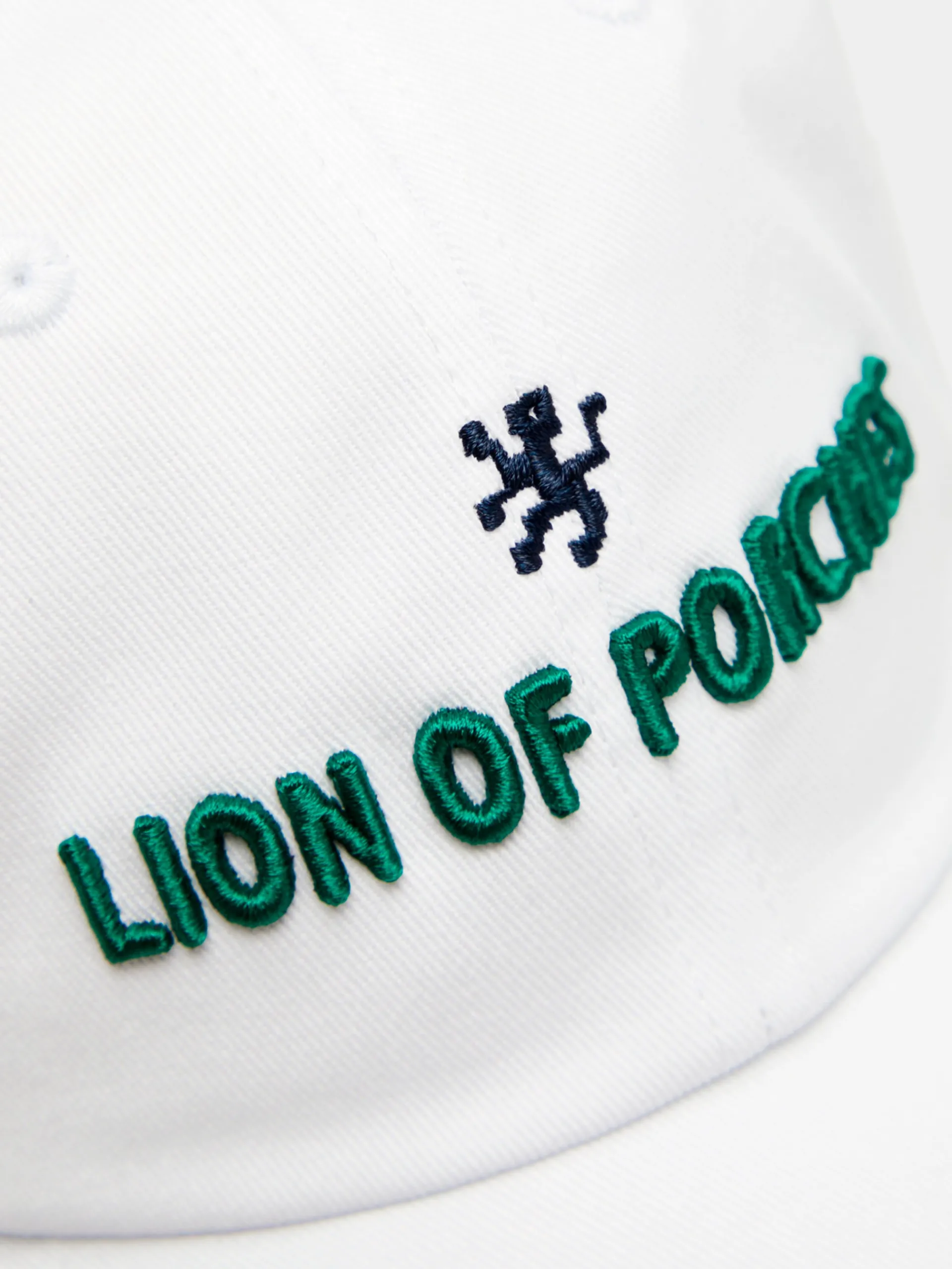 Hot LION OF PORCHES Boné com logotipo em contraste 001 Branco