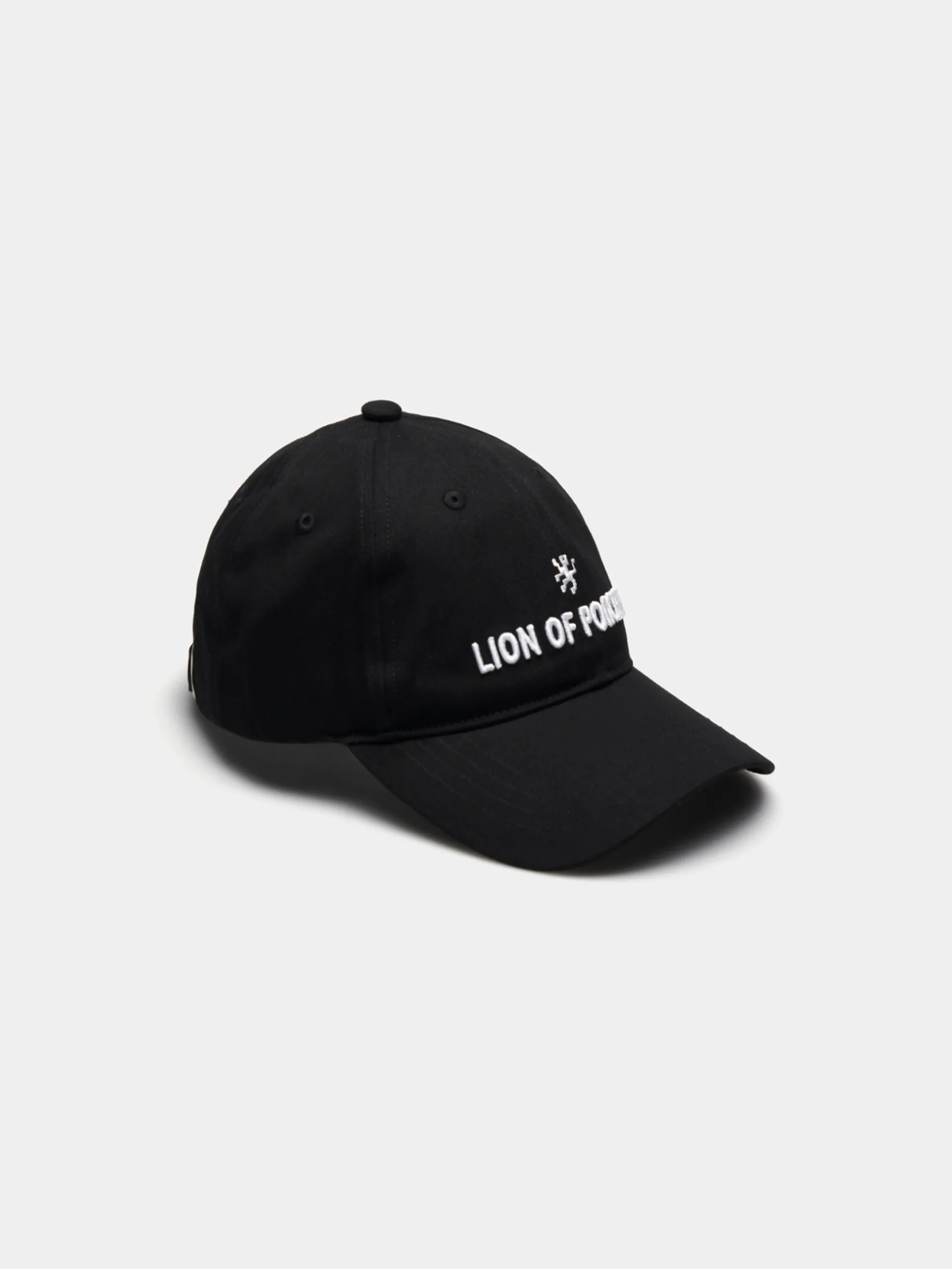 Online LION OF PORCHES Boné de algodão com pala curva 999 Preto