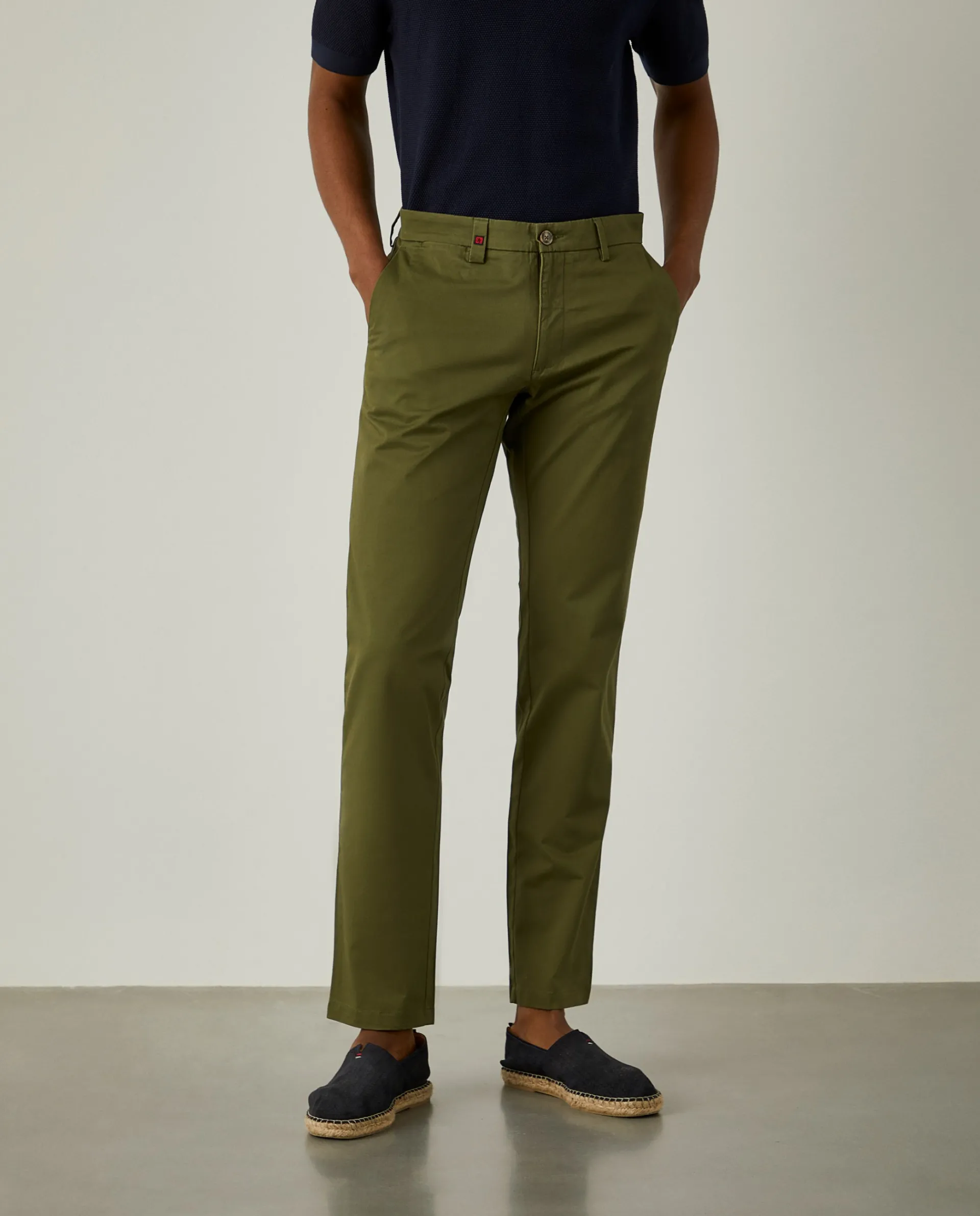 Cheap LION OF PORCHES Calças chino slim fit 658 Kaki escuro