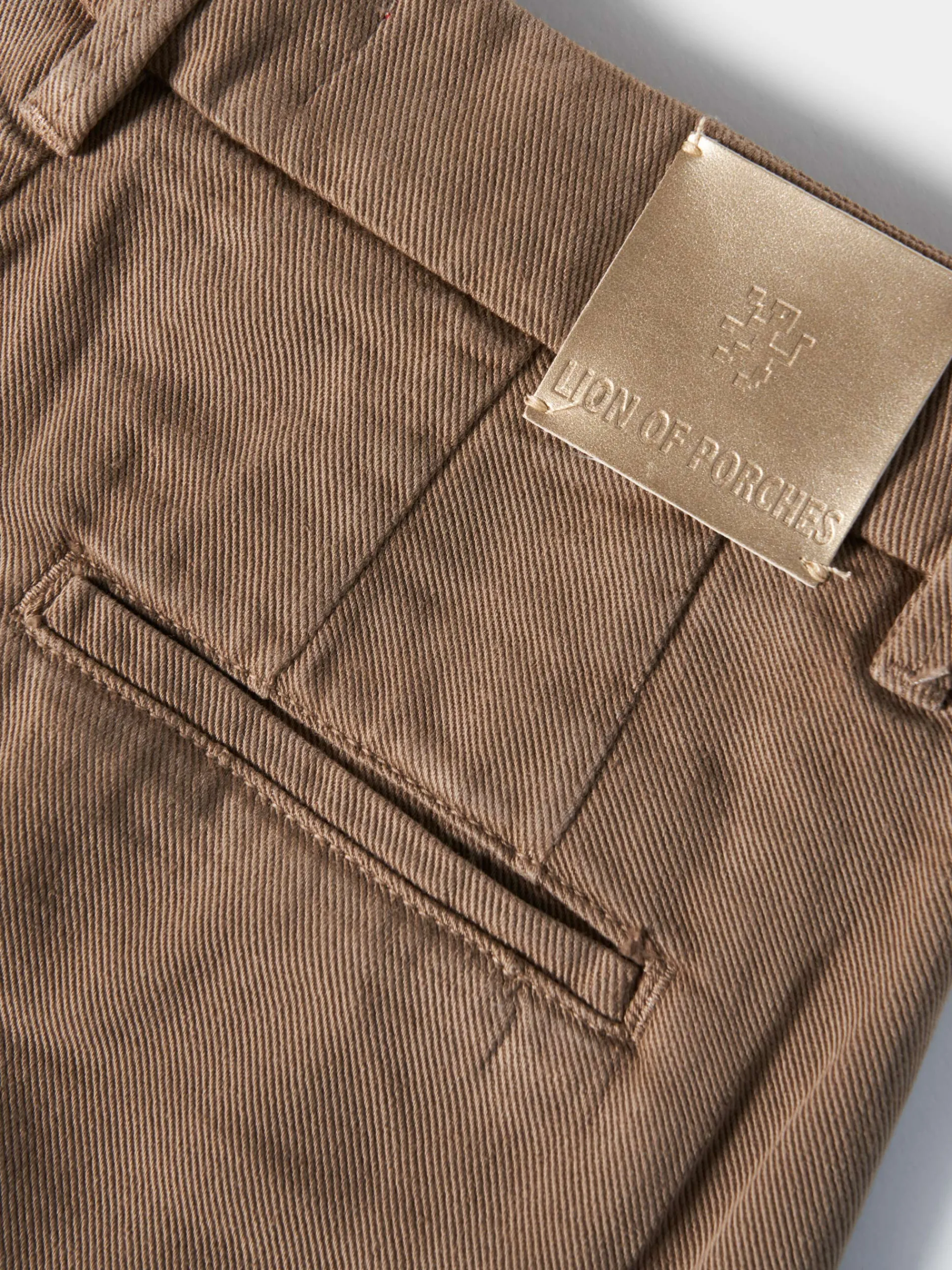 Store LION OF PORCHES Calças denim com prega 090 Bege Camel