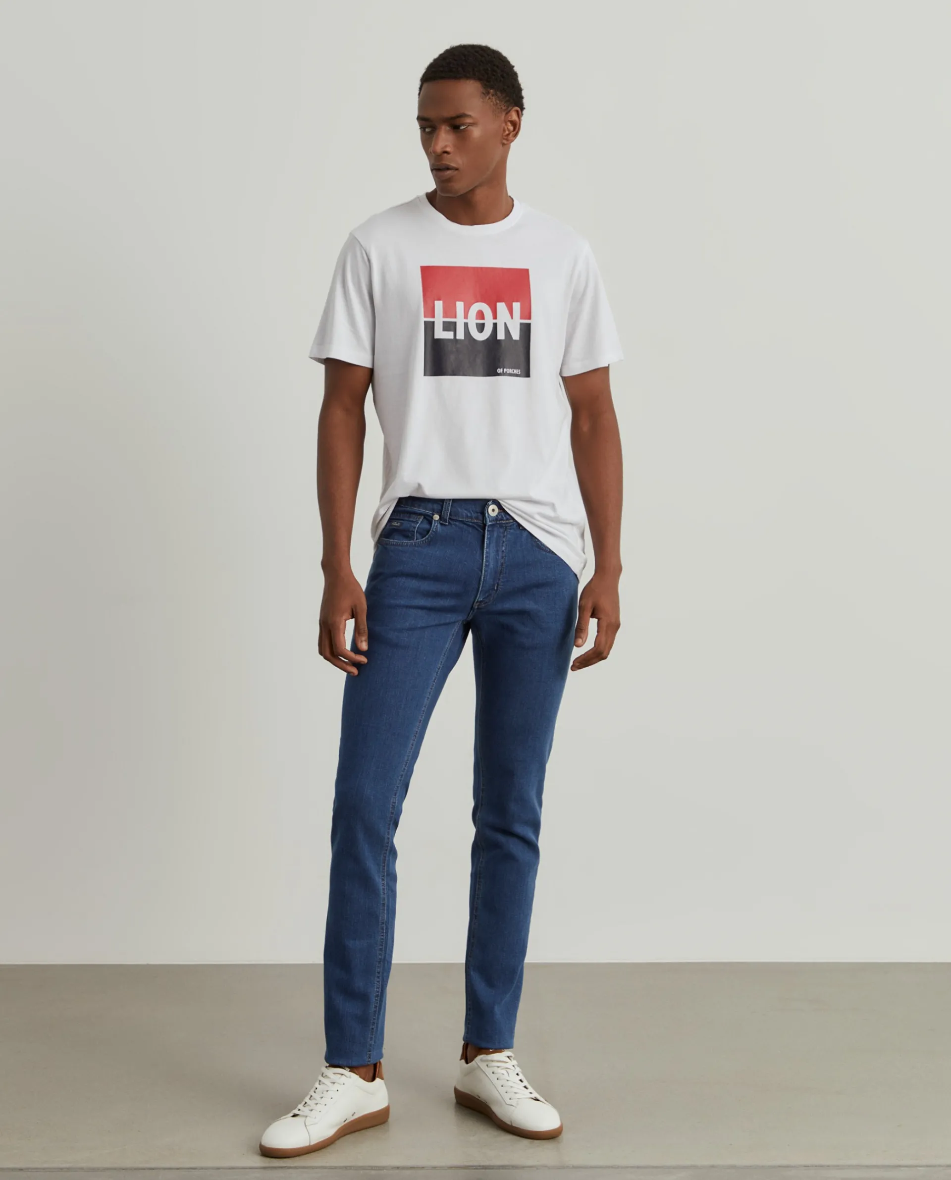 Cheap LION OF PORCHES Calças denim slim fit 580 Azul Indigo