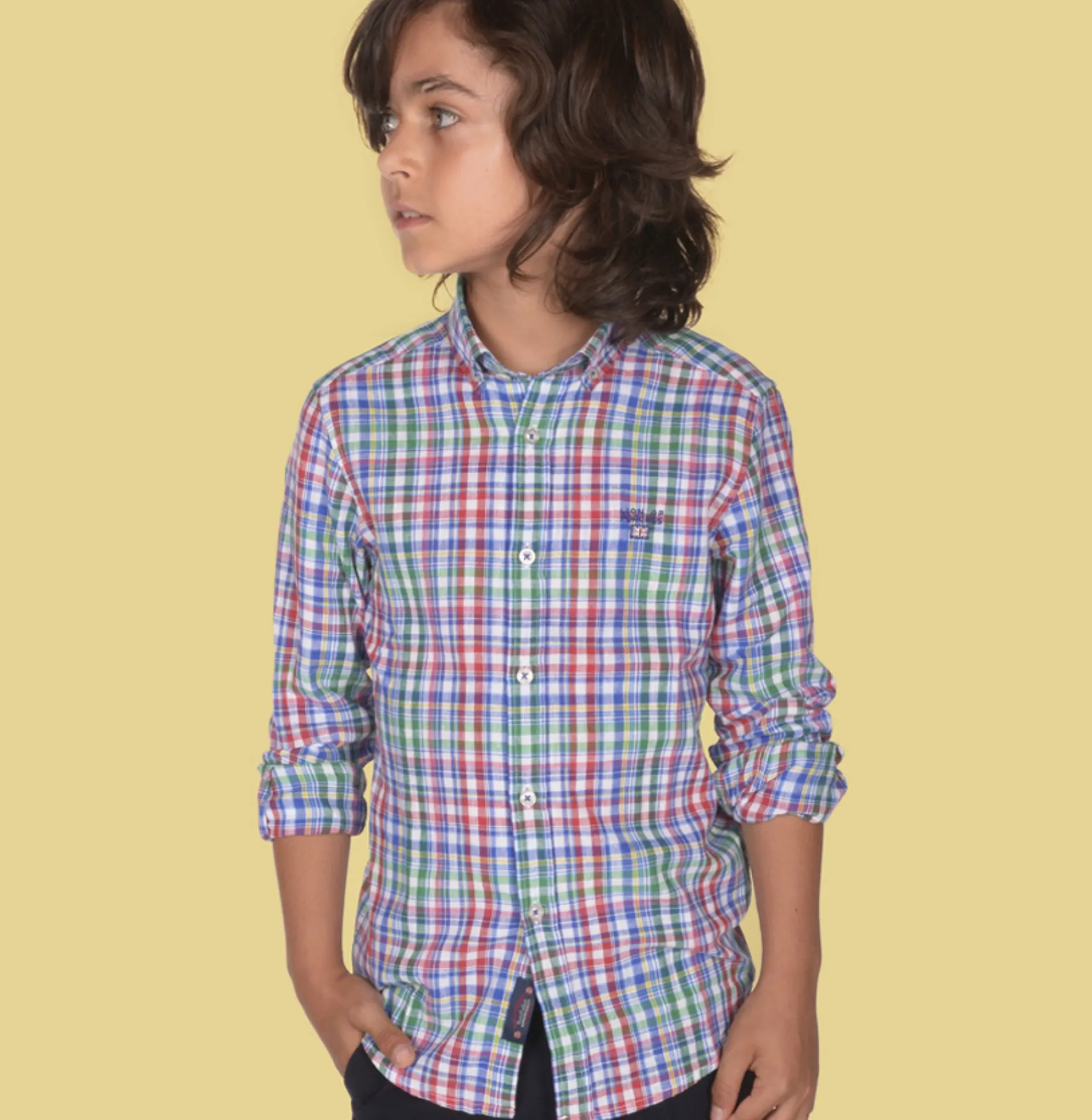 Flash Sale LION OF PORCHES Camisa Xadrez 575 Azul Royal