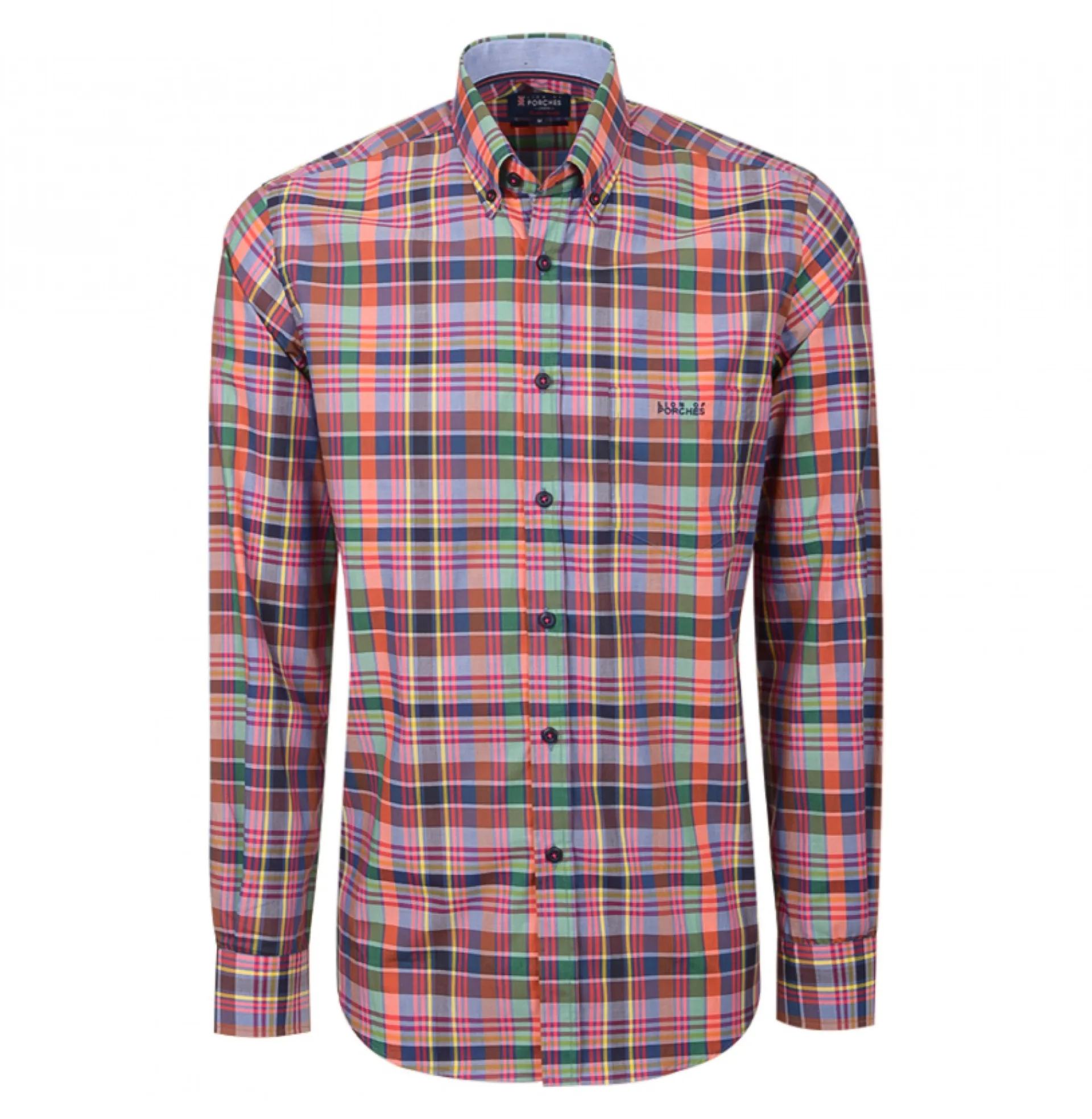 Shop LION OF PORCHES Camisa Xadrez 585 Azul Arroxeado