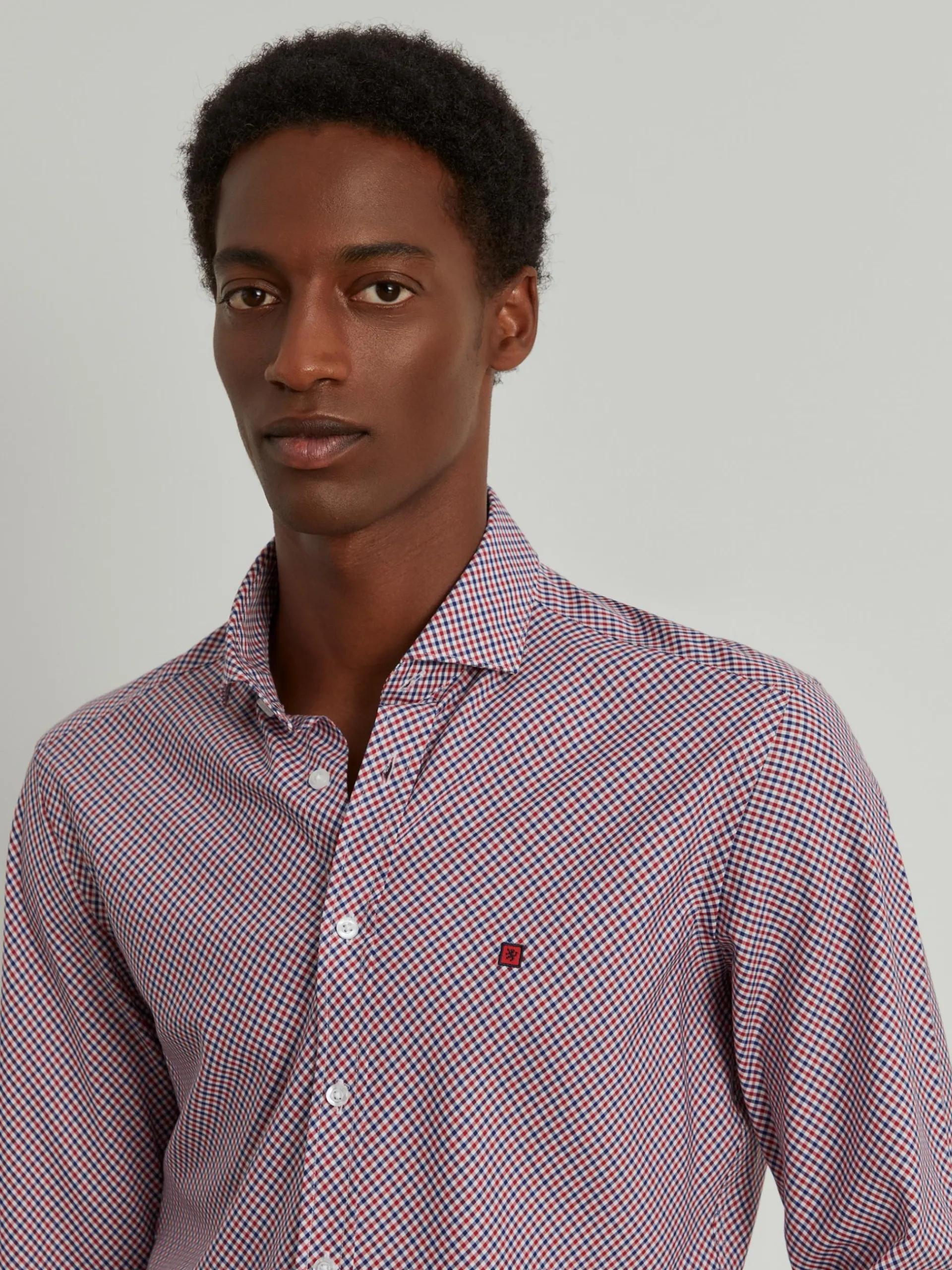 Best LION OF PORCHES Camisa xadrez slim fit 350 Vermelho