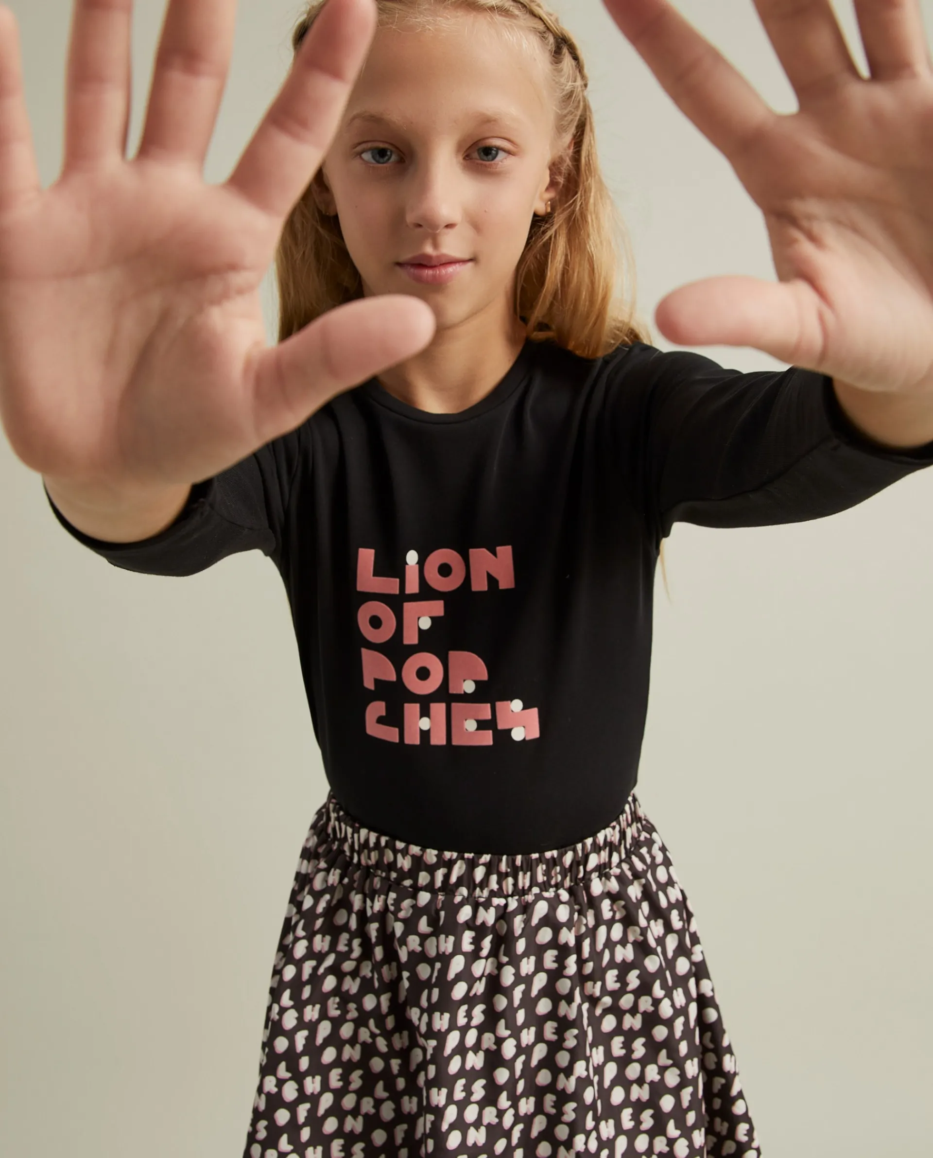 Hot LION OF PORCHES Camisola com estampado 999 Preto