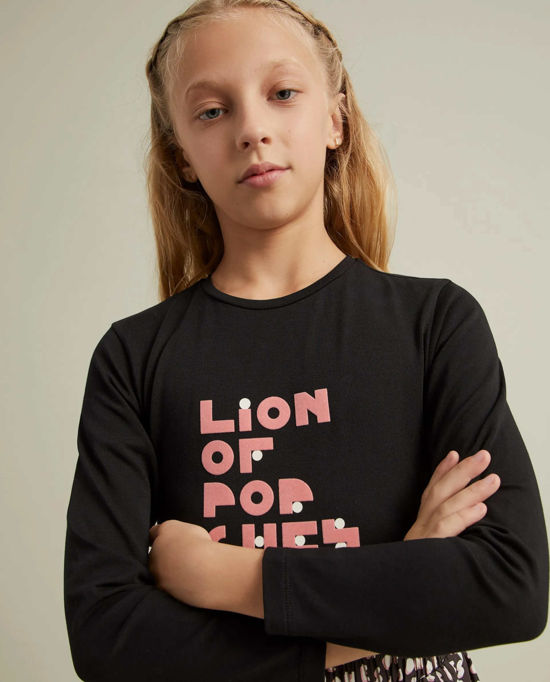 Hot LION OF PORCHES Camisola com estampado 999 Preto