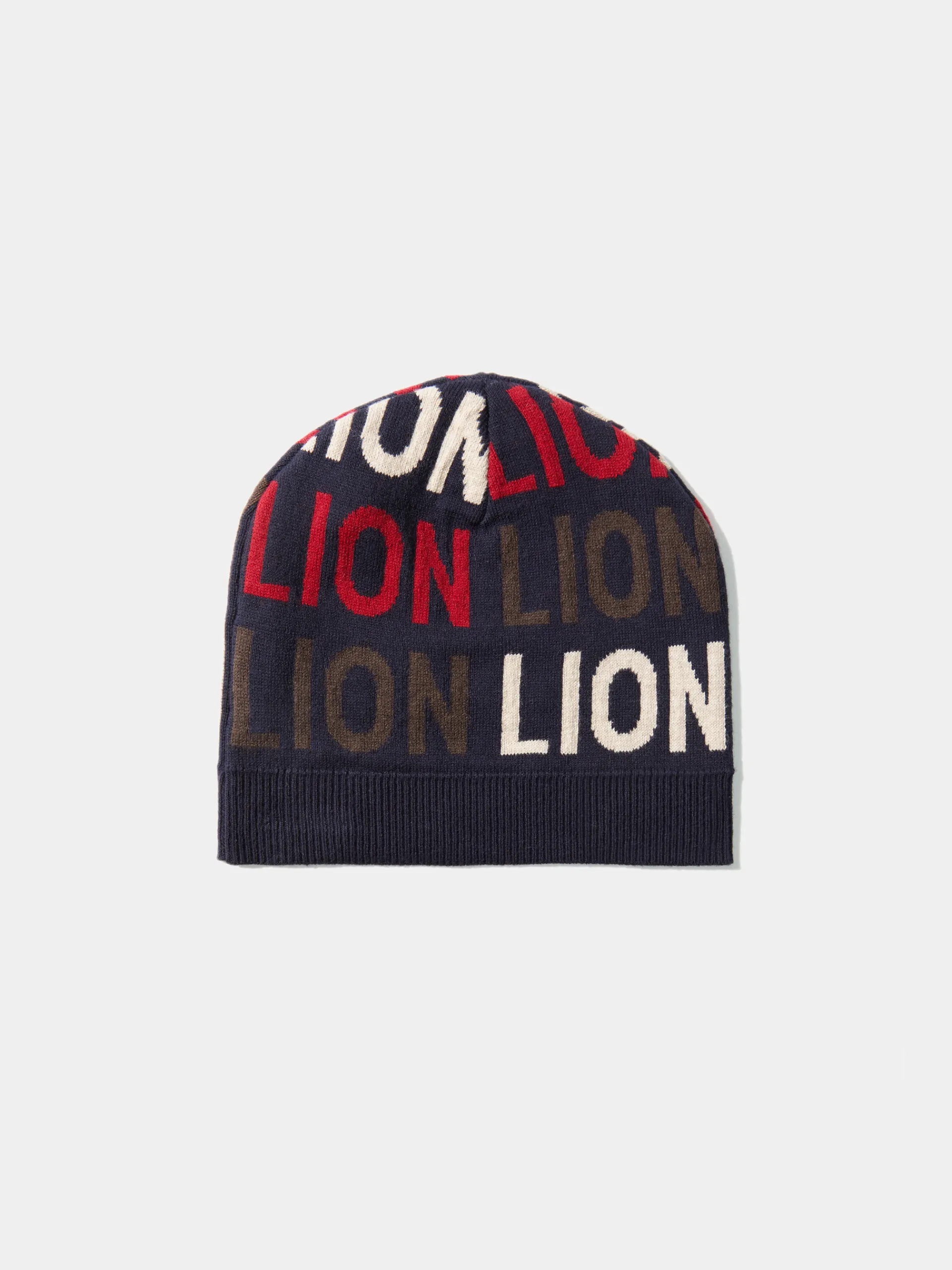 Flash Sale LION OF PORCHES Gorro de algodão e caxemira com lettering 599 Marinho