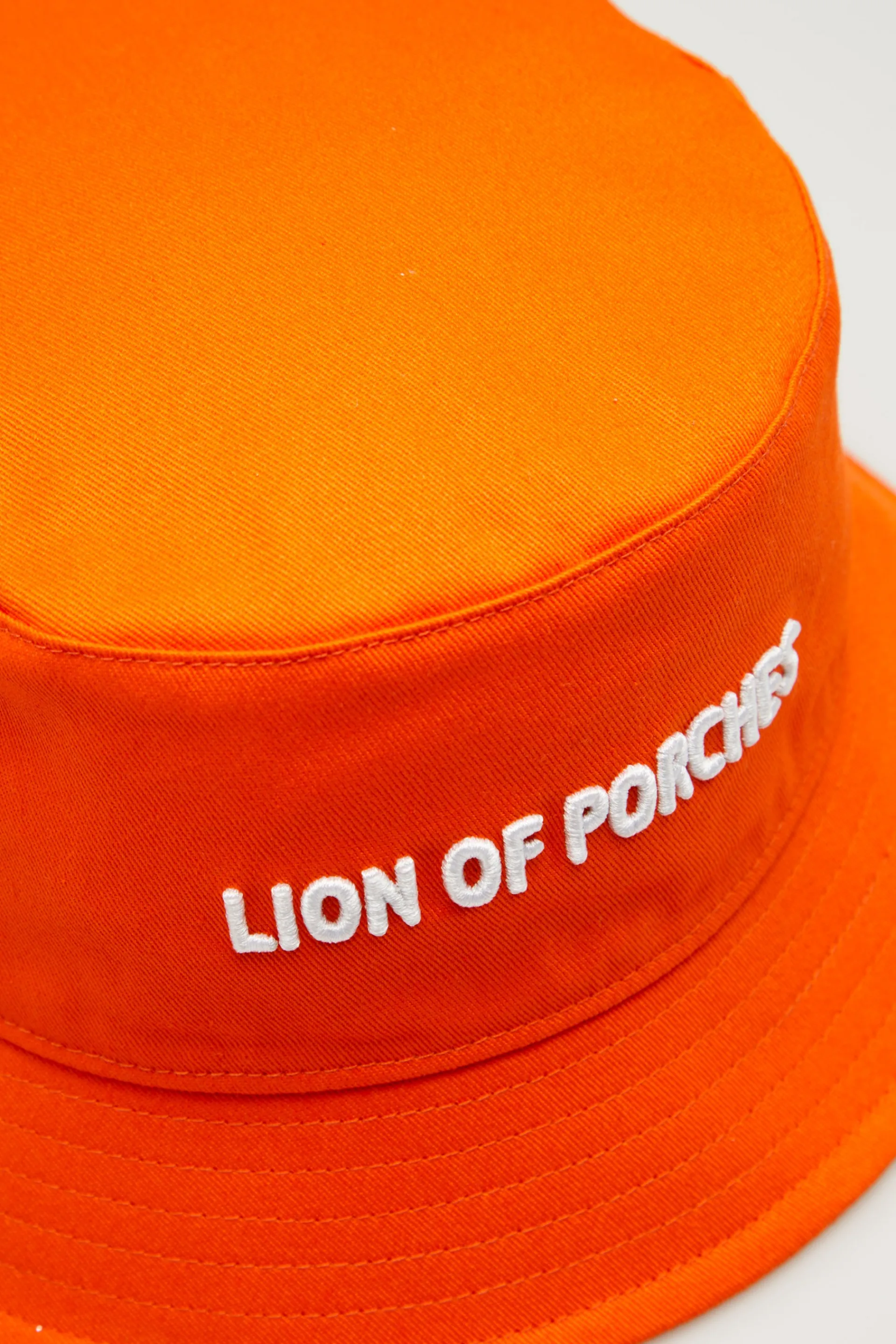 New LION OF PORCHES Panamá de algodão com logotipo 250 Laranja