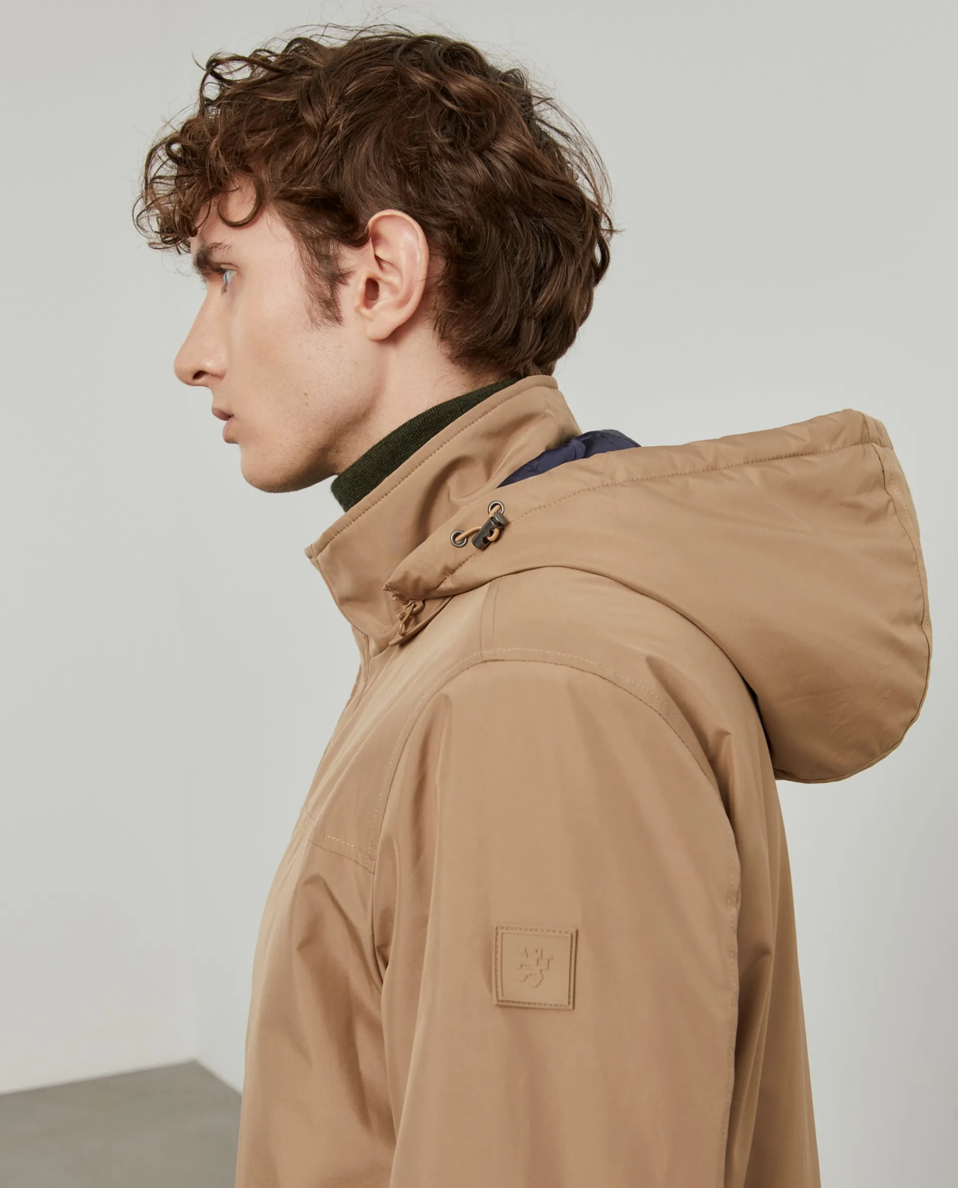 Store LION OF PORCHES Parka acolchoada com capuz 090 Bege Camel