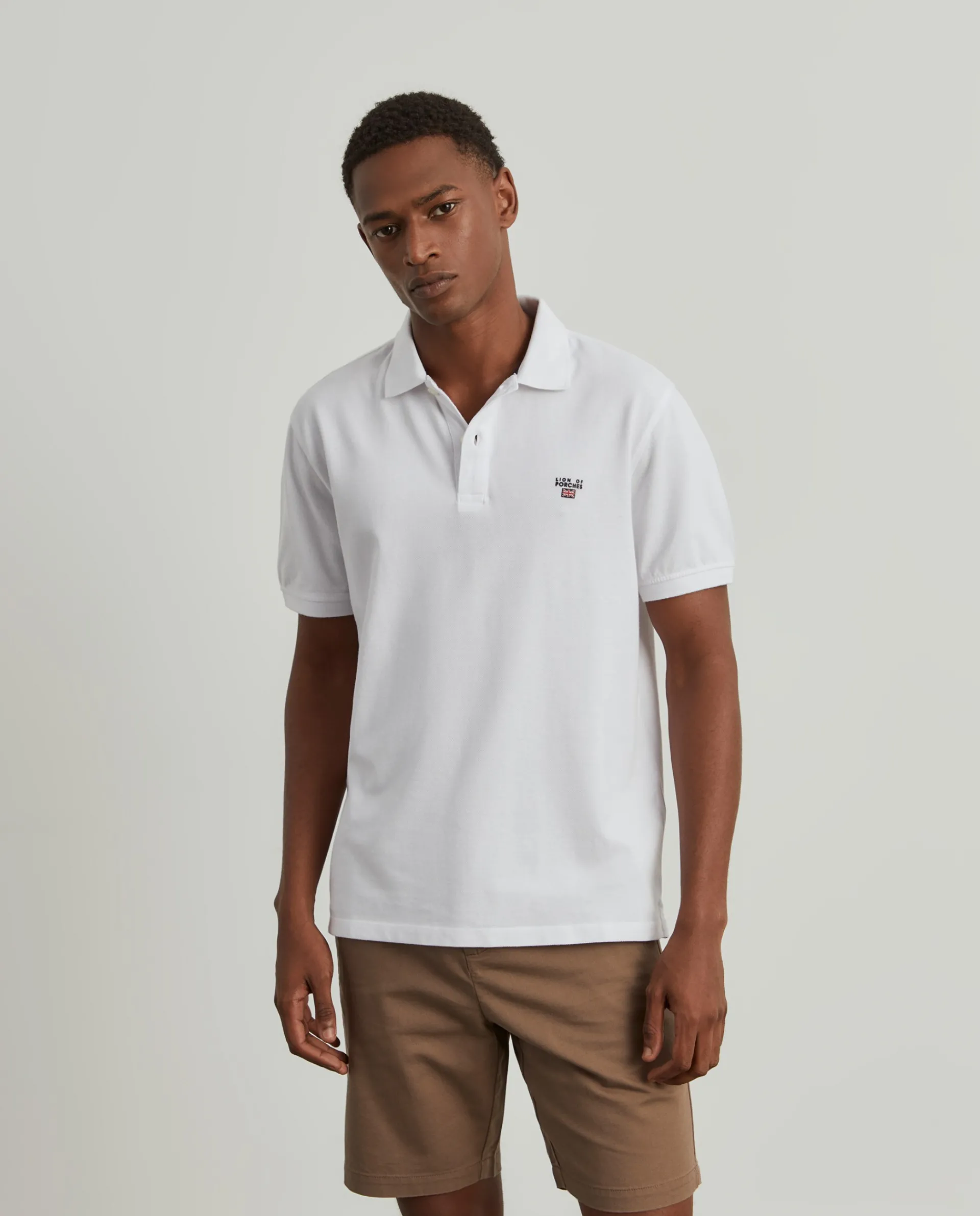 Online LION OF PORCHES Polo clássico regular fit 001 Branco