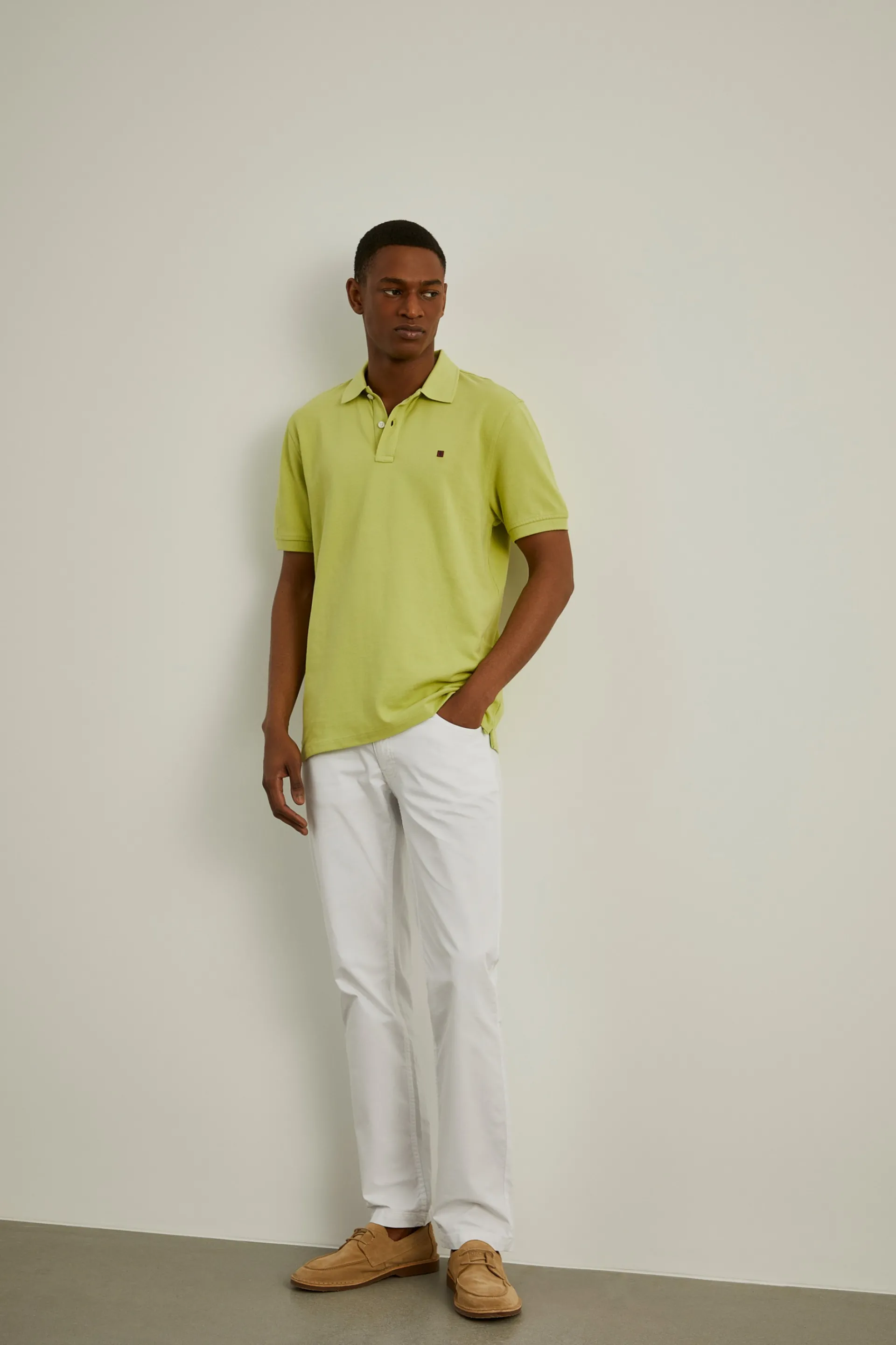 Best Sale LION OF PORCHES Polo piqué regular fit 667 Verde Alface