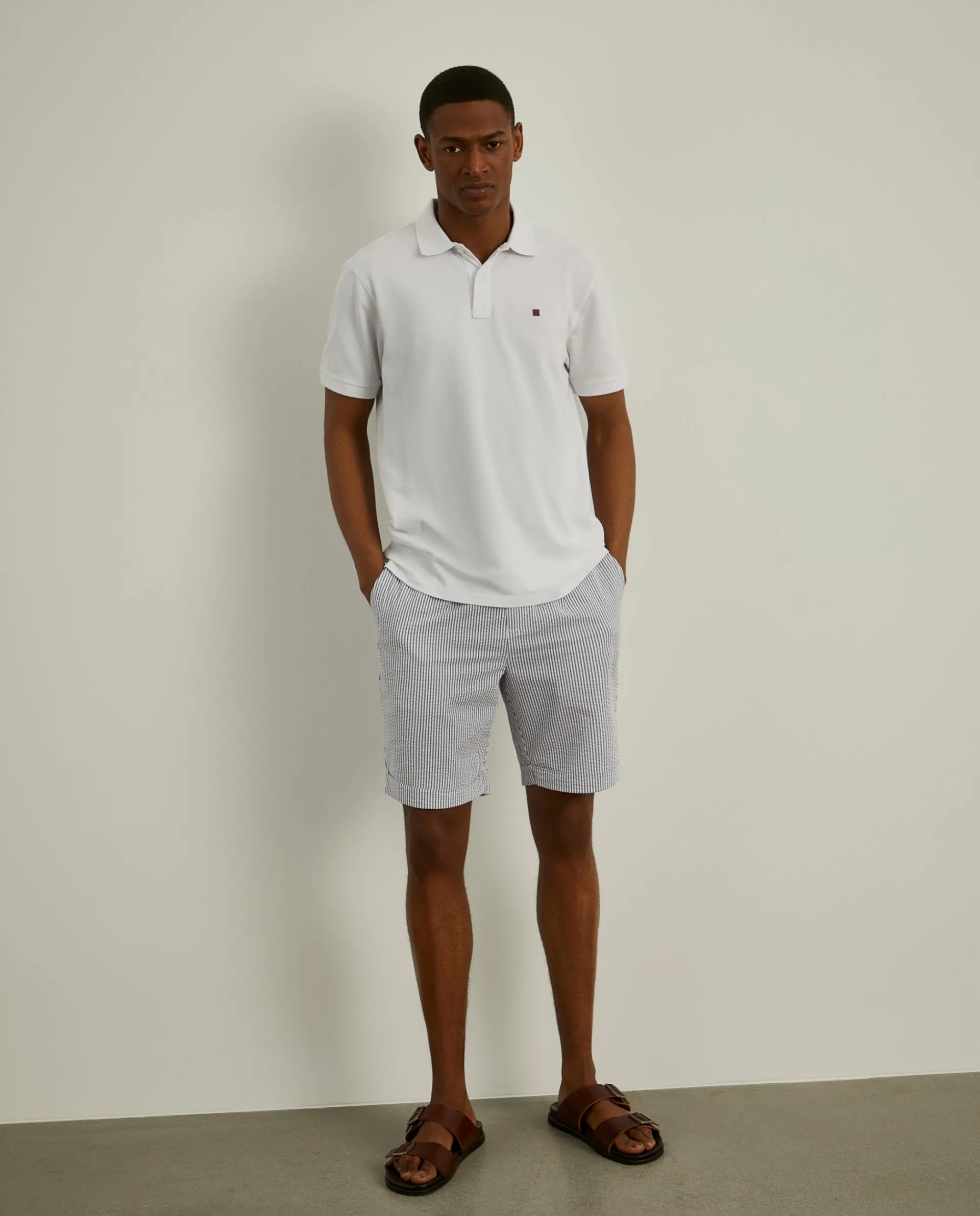 Best LION OF PORCHES Polo piqué regular fit 001 Branco