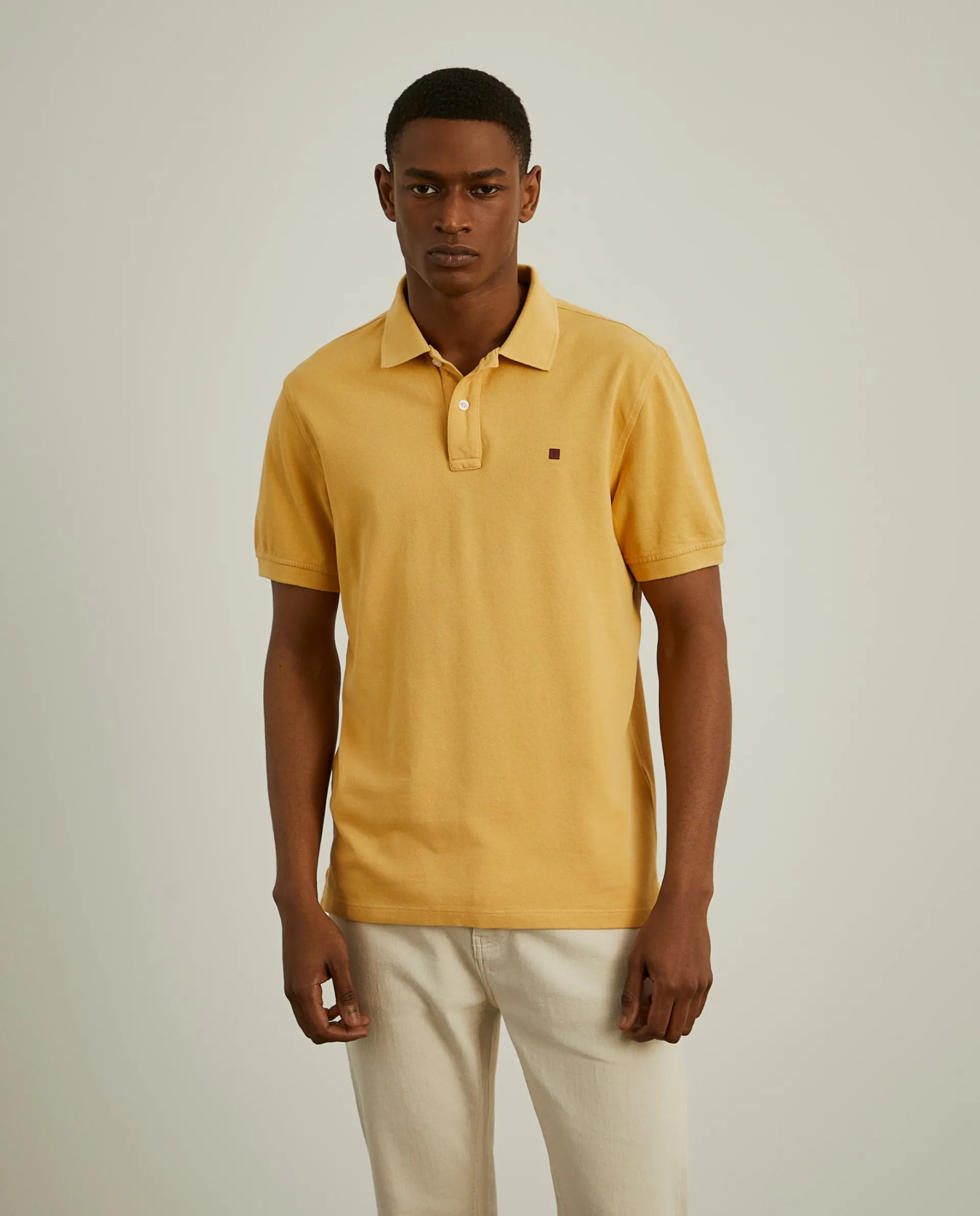 New LION OF PORCHES Polo piqué regular fit 162 Amarelo Médio