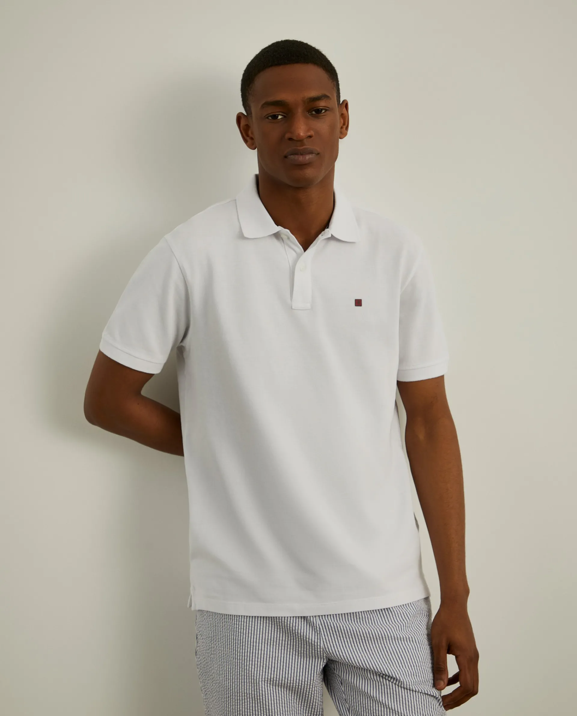 Best LION OF PORCHES Polo piqué regular fit 001 Branco