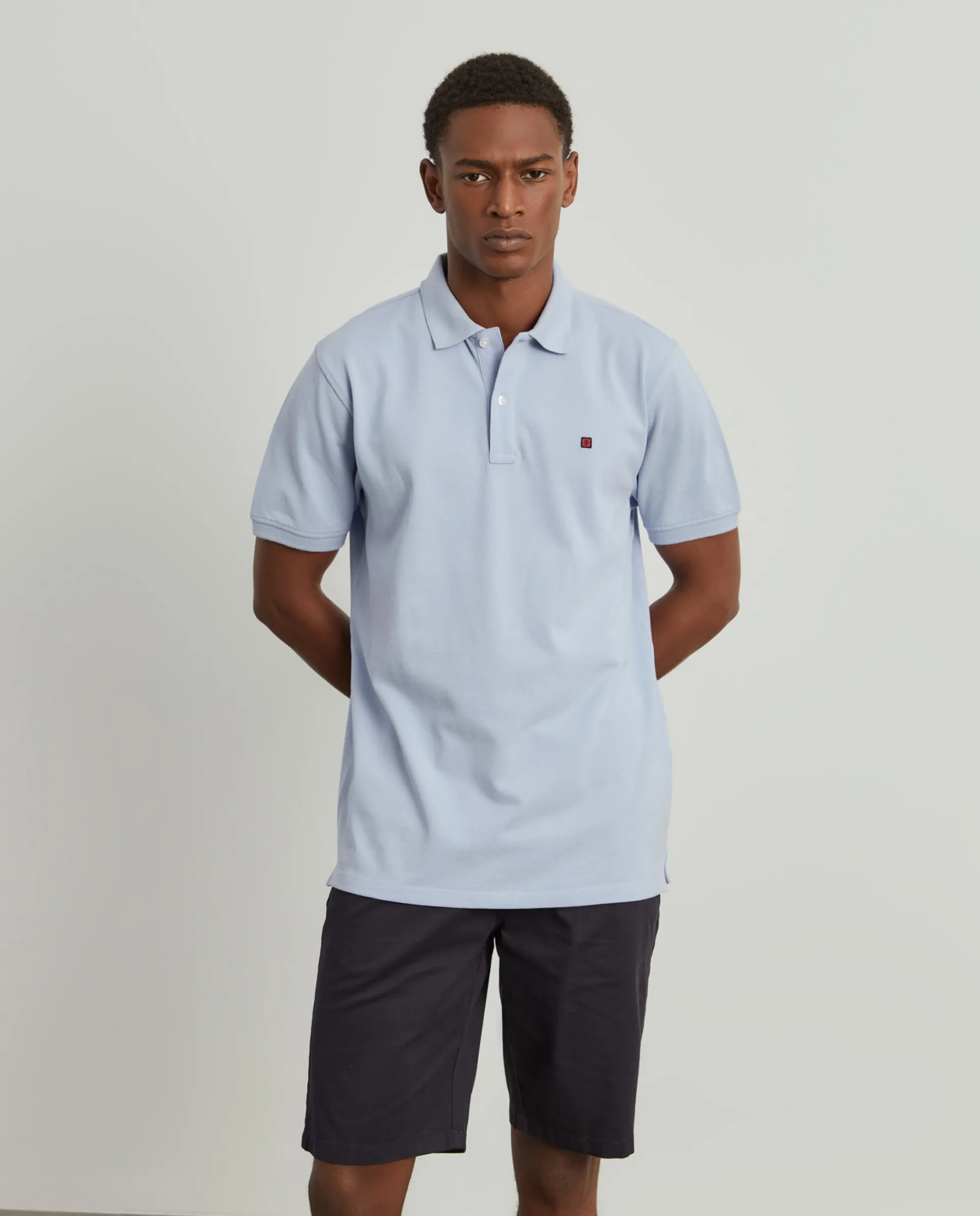 Clearance LION OF PORCHES Polo piqué regular fit em algodão 510 Azul Claro