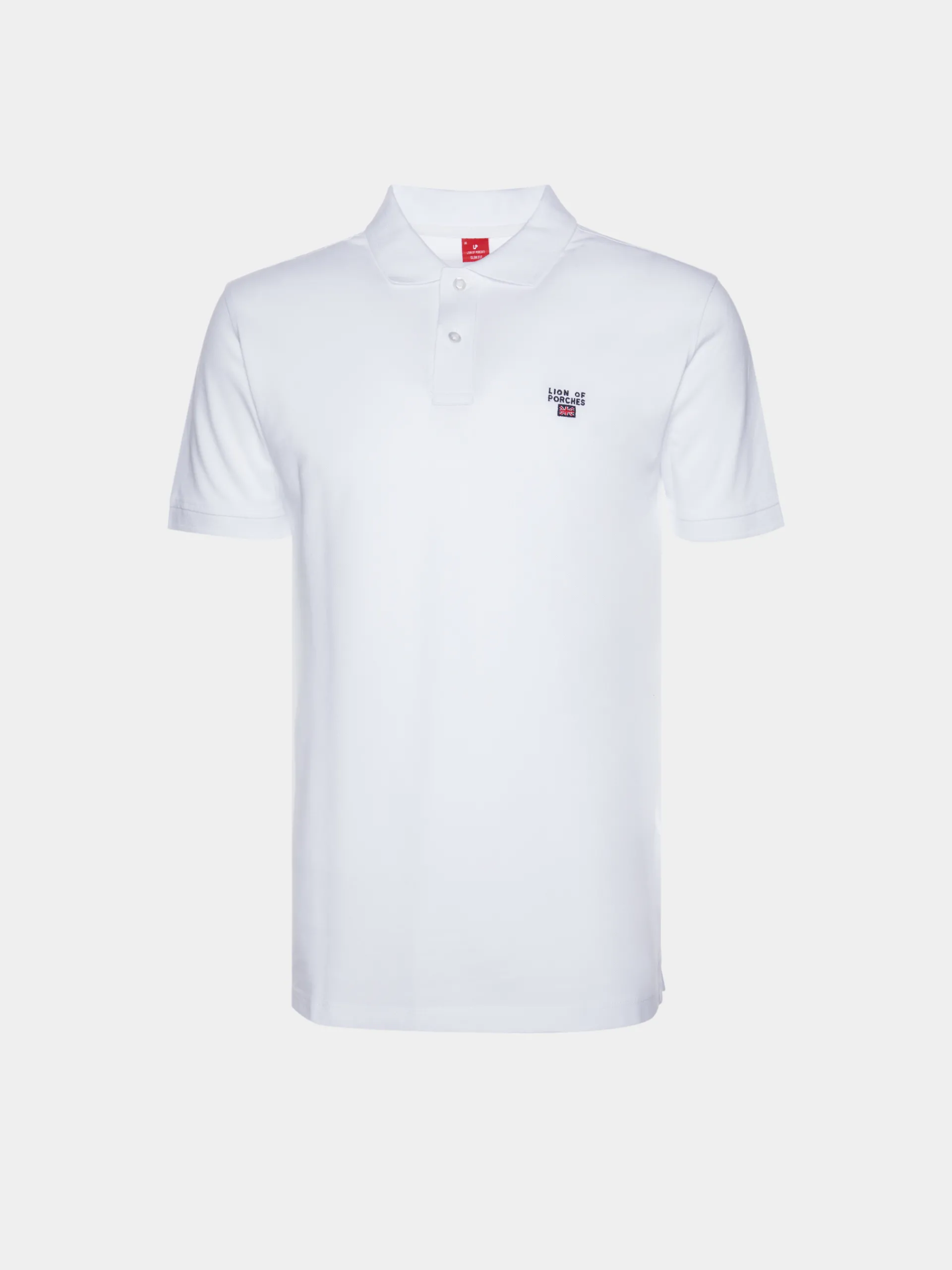 Cheap LION OF PORCHES Polo piqué slim fit 001 Branco