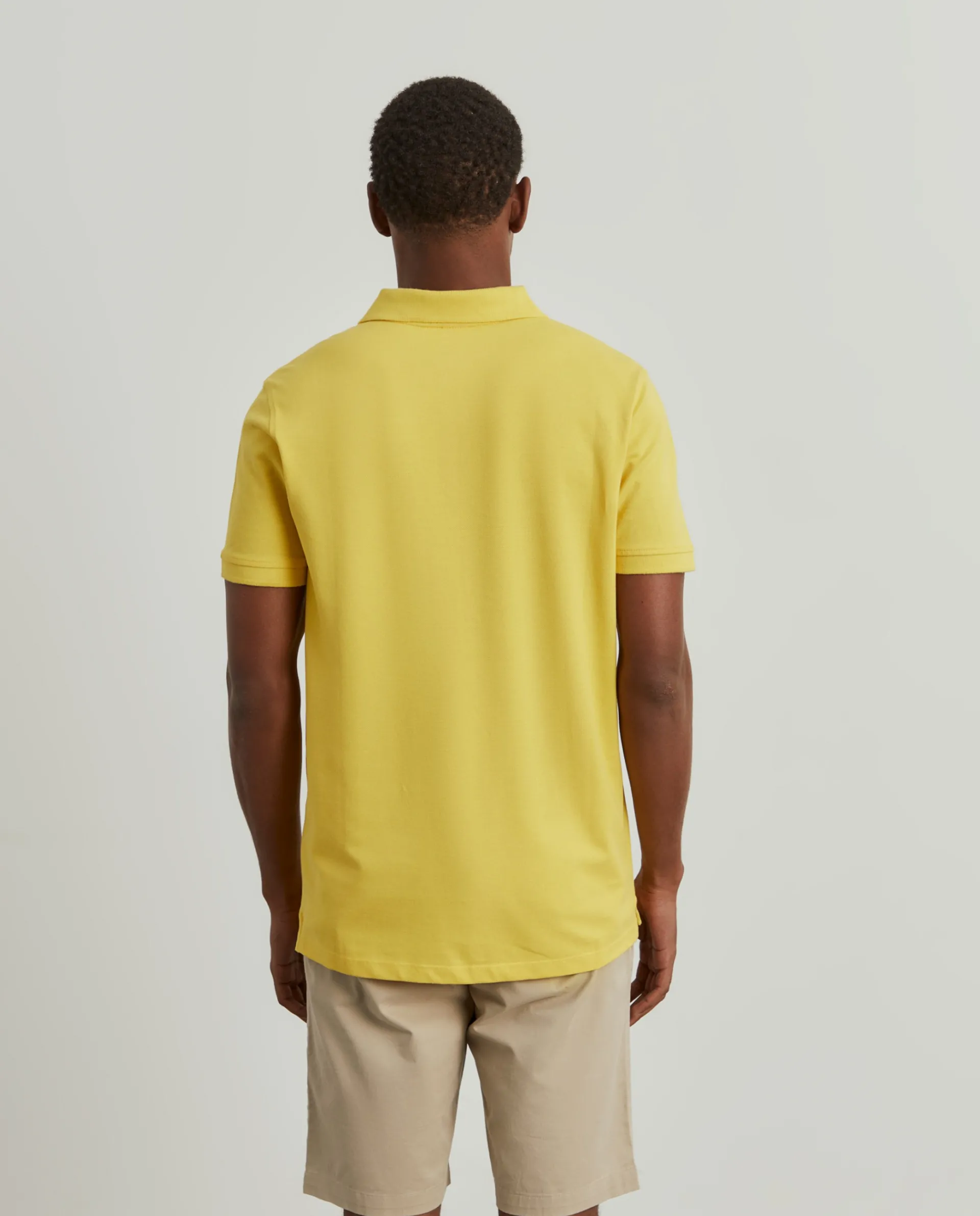 Hot LION OF PORCHES Polo piqué slim fit 170 Amarelo Médio