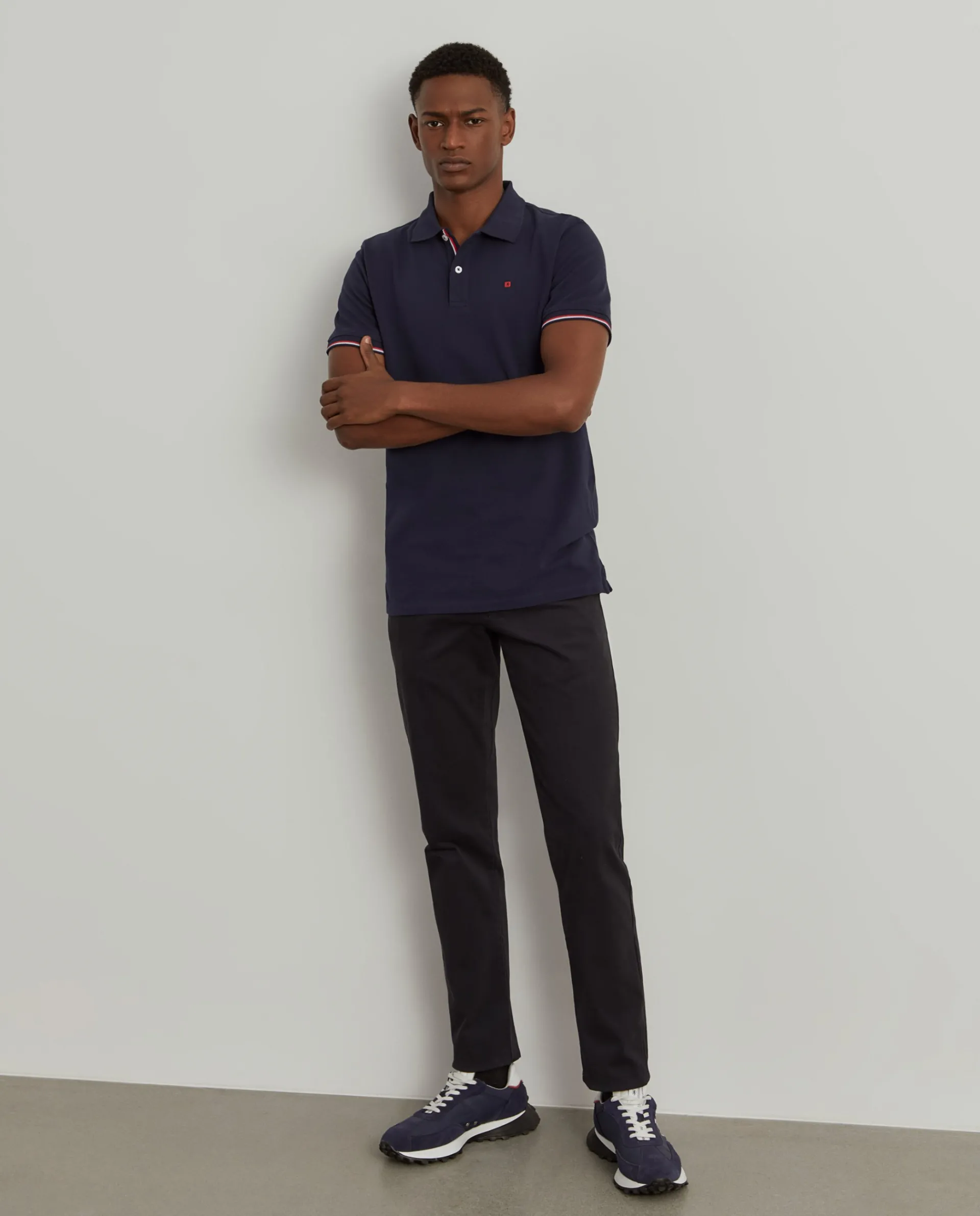 Shop LION OF PORCHES Polo piqué slim fit em algodão 599 Marinho