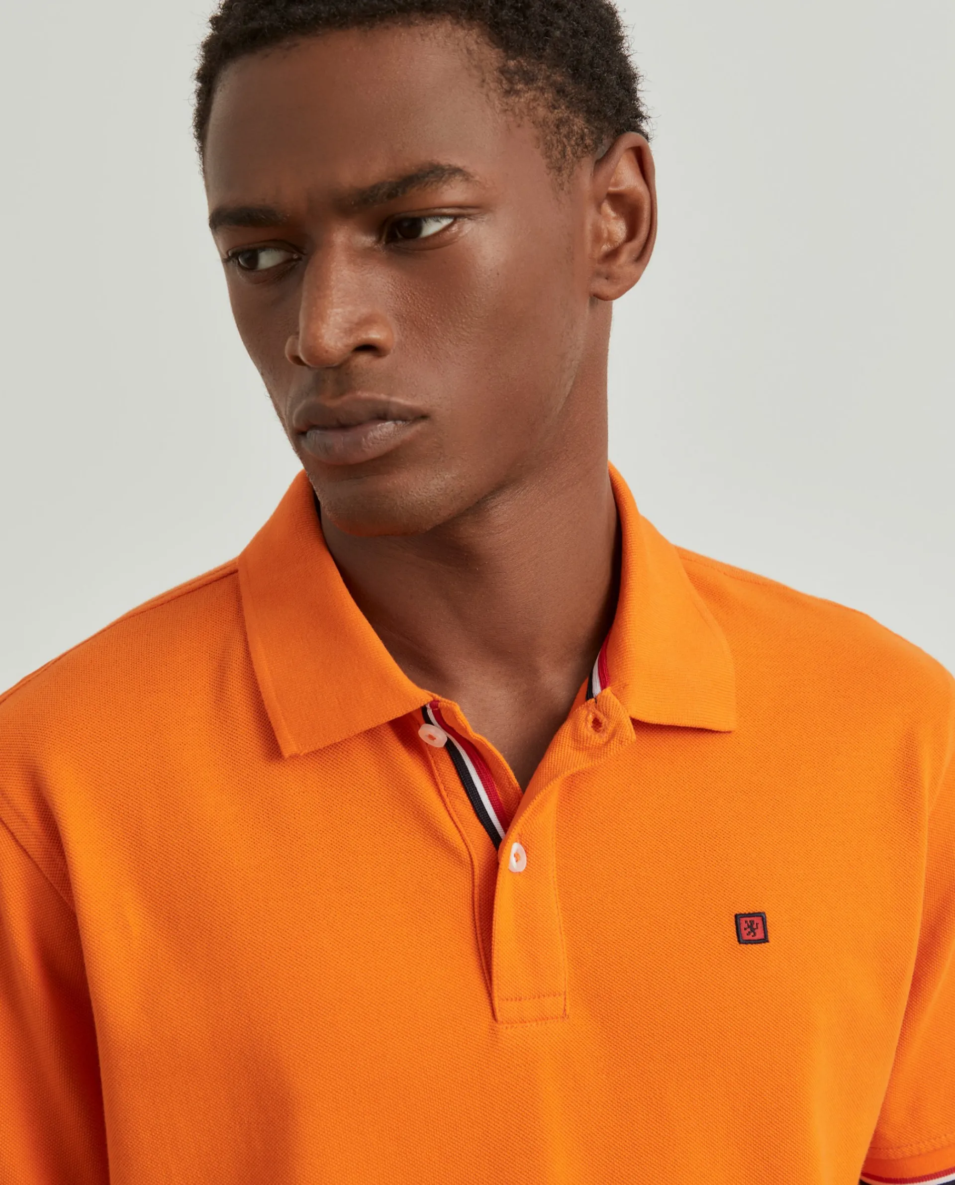 Flash Sale LION OF PORCHES Polo piqué slim fit em algodão 250 Laranja