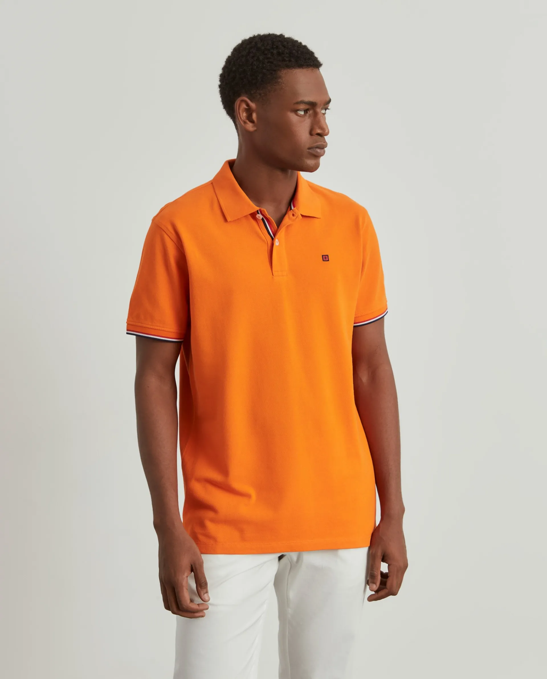 Flash Sale LION OF PORCHES Polo piqué slim fit em algodão 250 Laranja