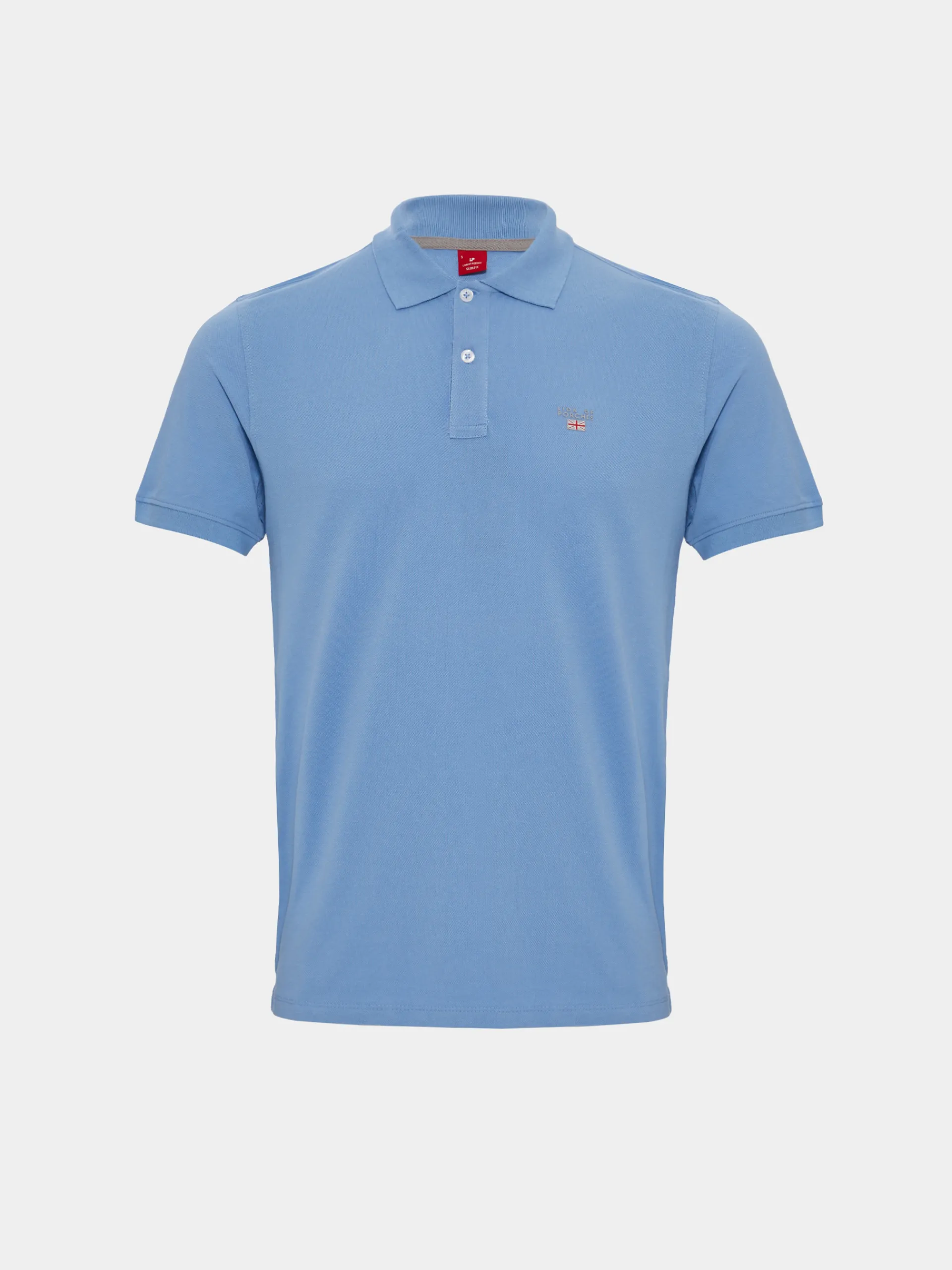 Hot LION OF PORCHES Polo slim fit 100% algodão 535 Azul Claro