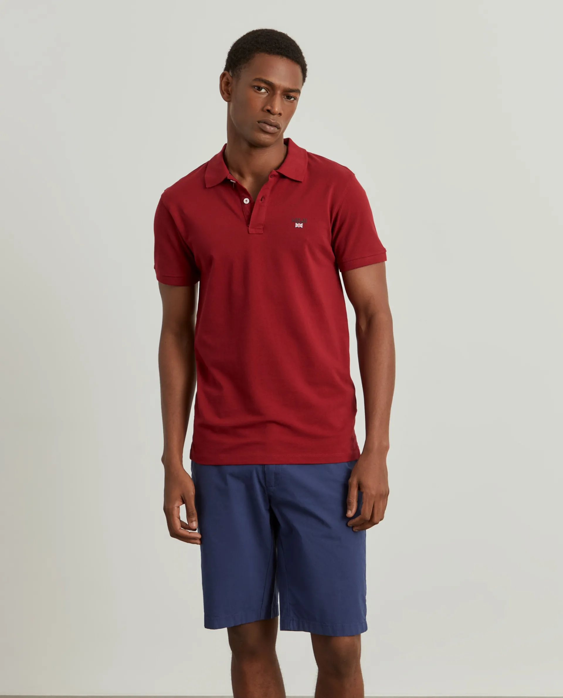 Cheap LION OF PORCHES Polo slim fit 100% algodão 360 Vermelho