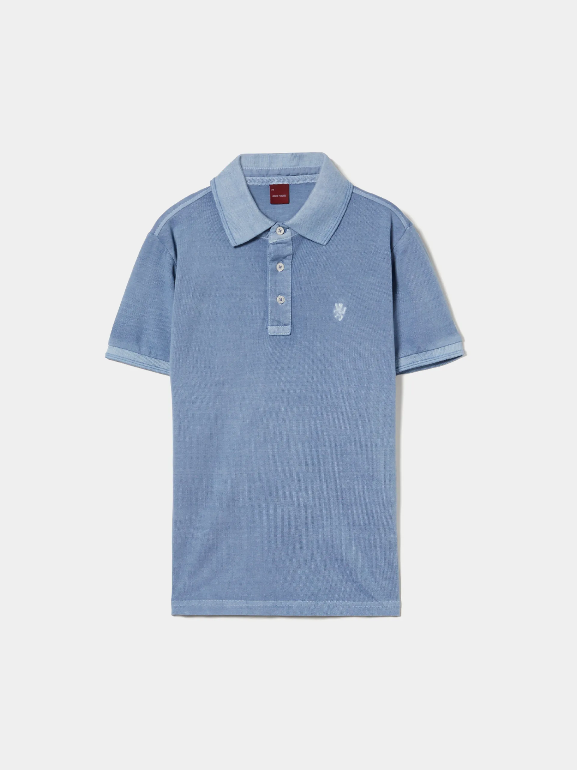 Shop LION OF PORCHES Polo slim fit de algodão 550 Azul Acinzentado