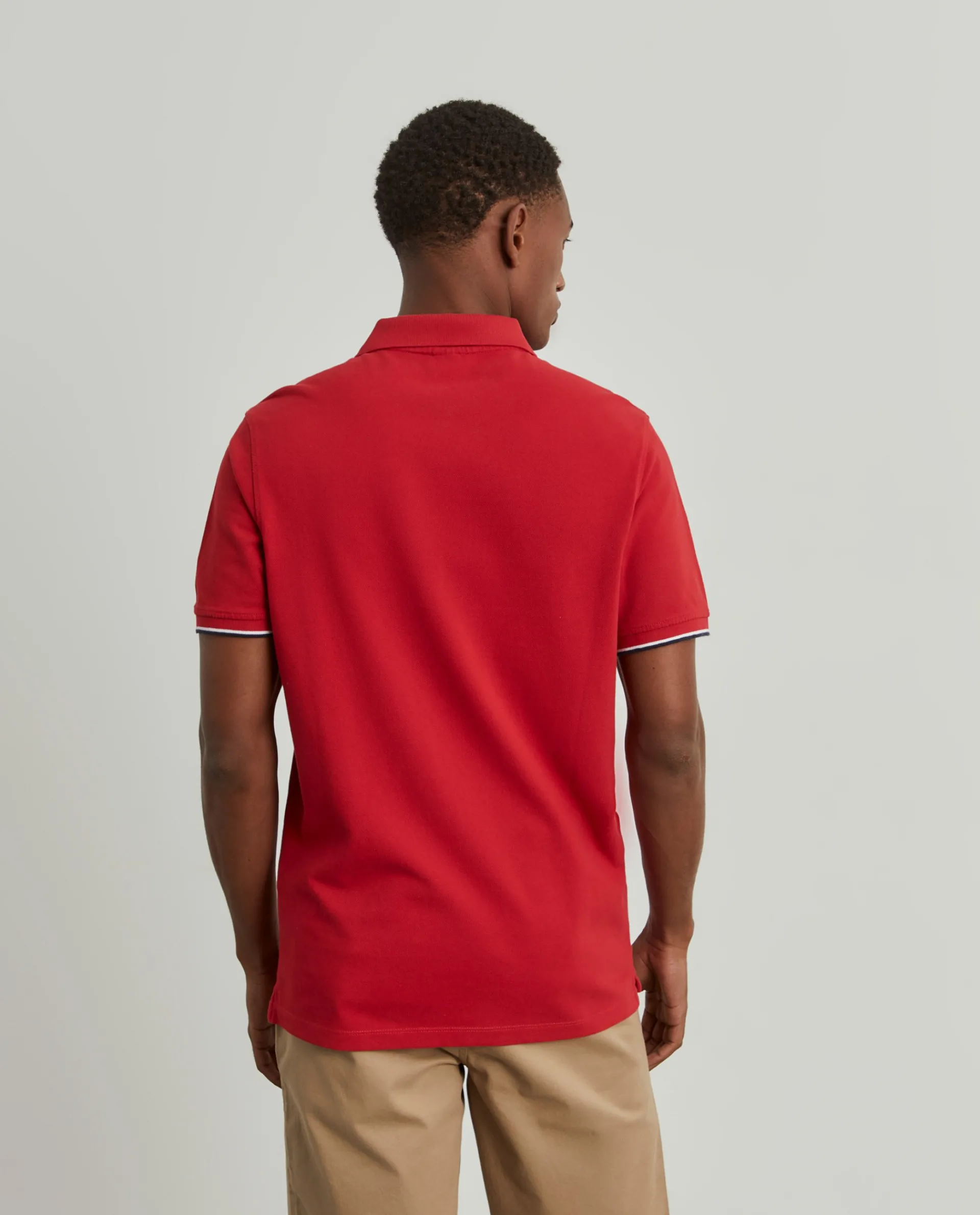 Best Sale LION OF PORCHES Polo slim fit em algodão 350 Vermelho