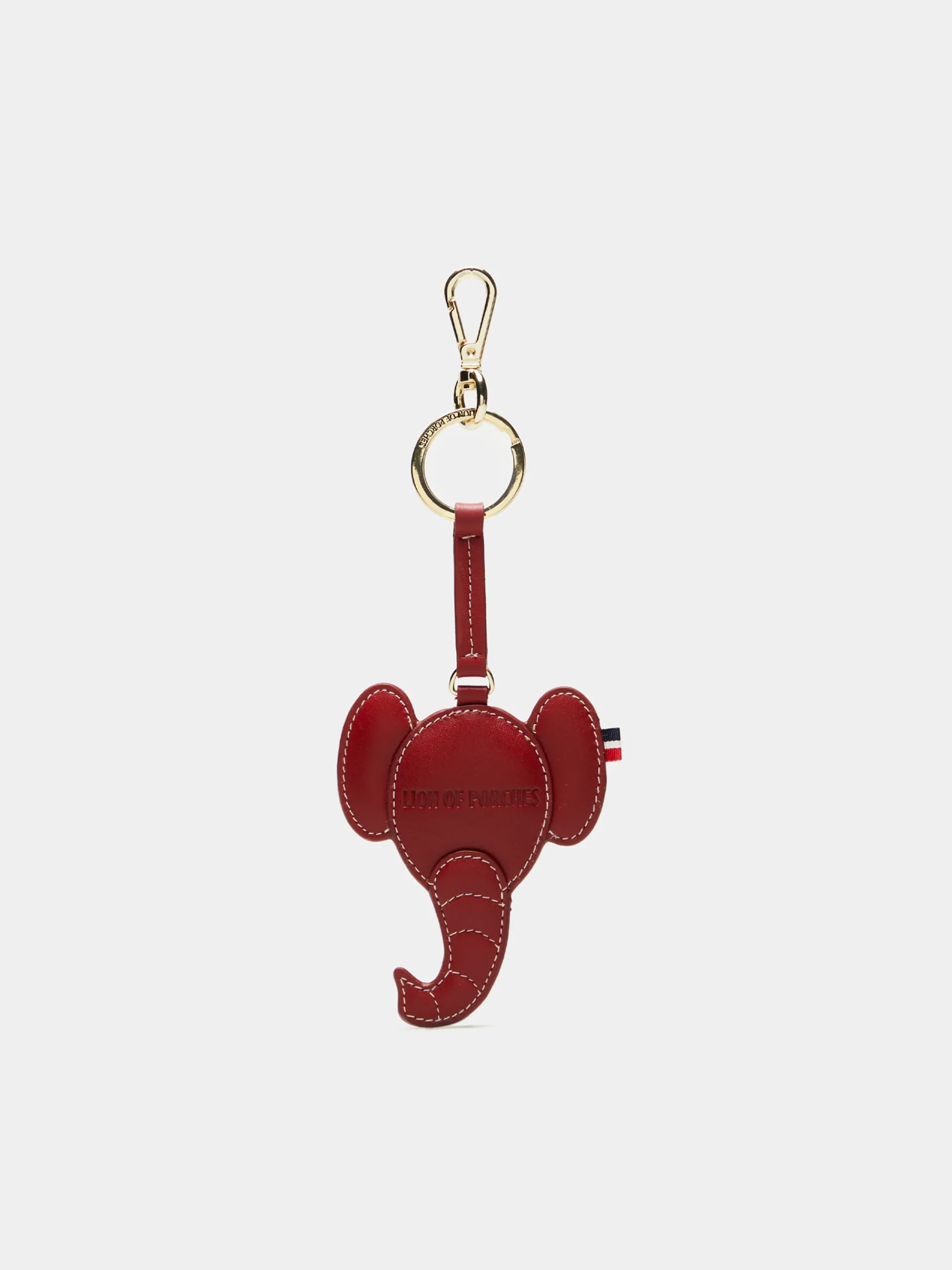 Clearance LION OF PORCHES Porta-chaves elefante 100% pele 350 Vermelho