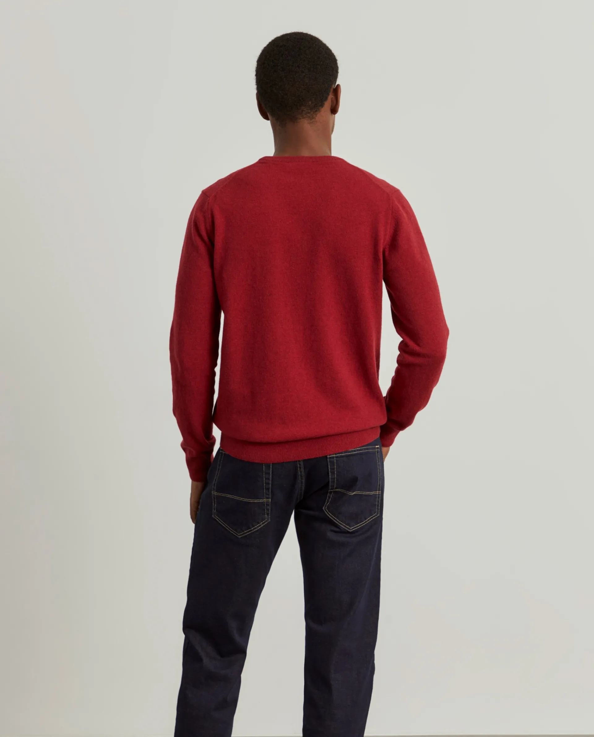 Online LION OF PORCHES Pullover decote redondo mistura de lã 360 Vermelho