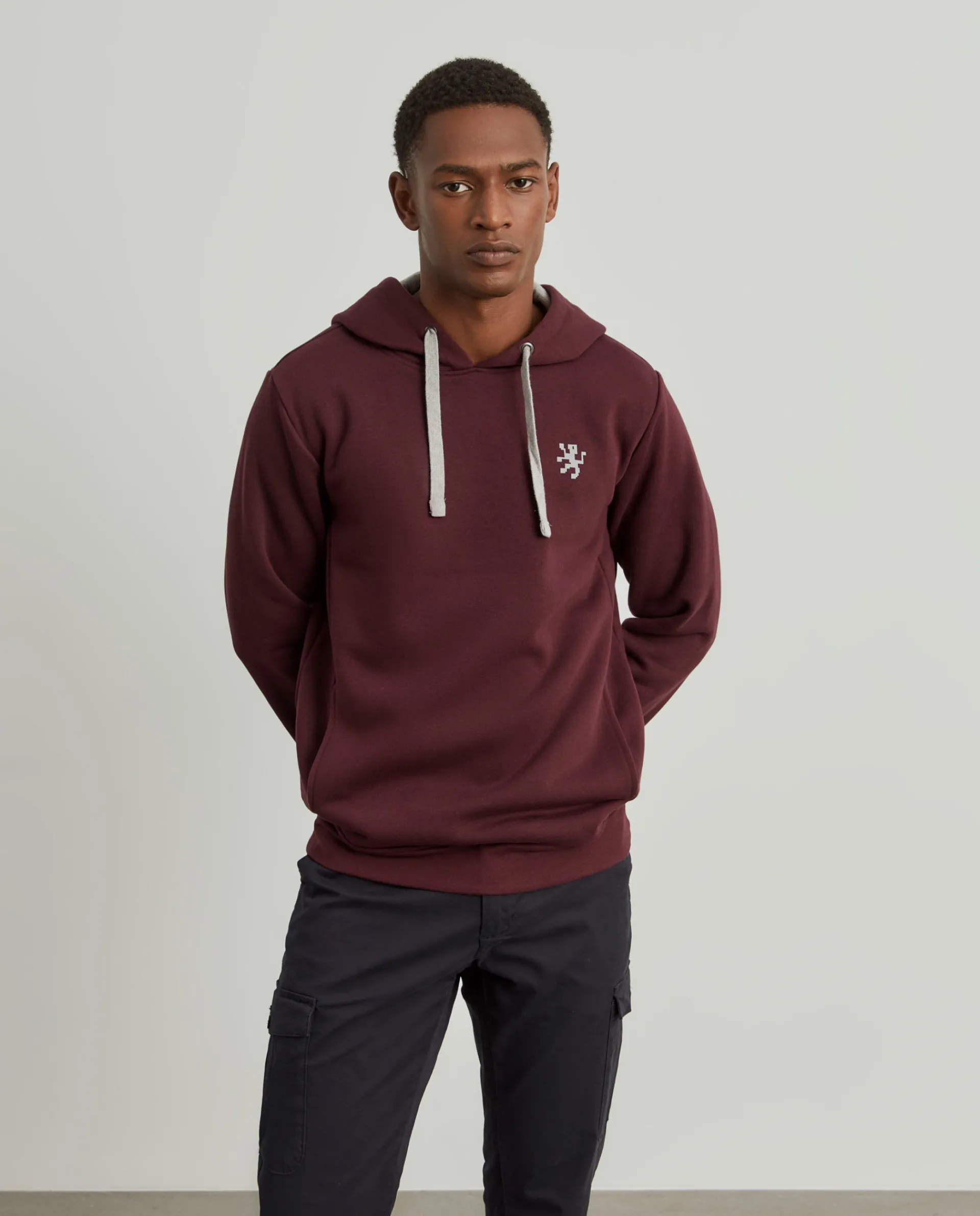 Online LION OF PORCHES Sweater com capuz ajustável 399 Bordeaux Escuro