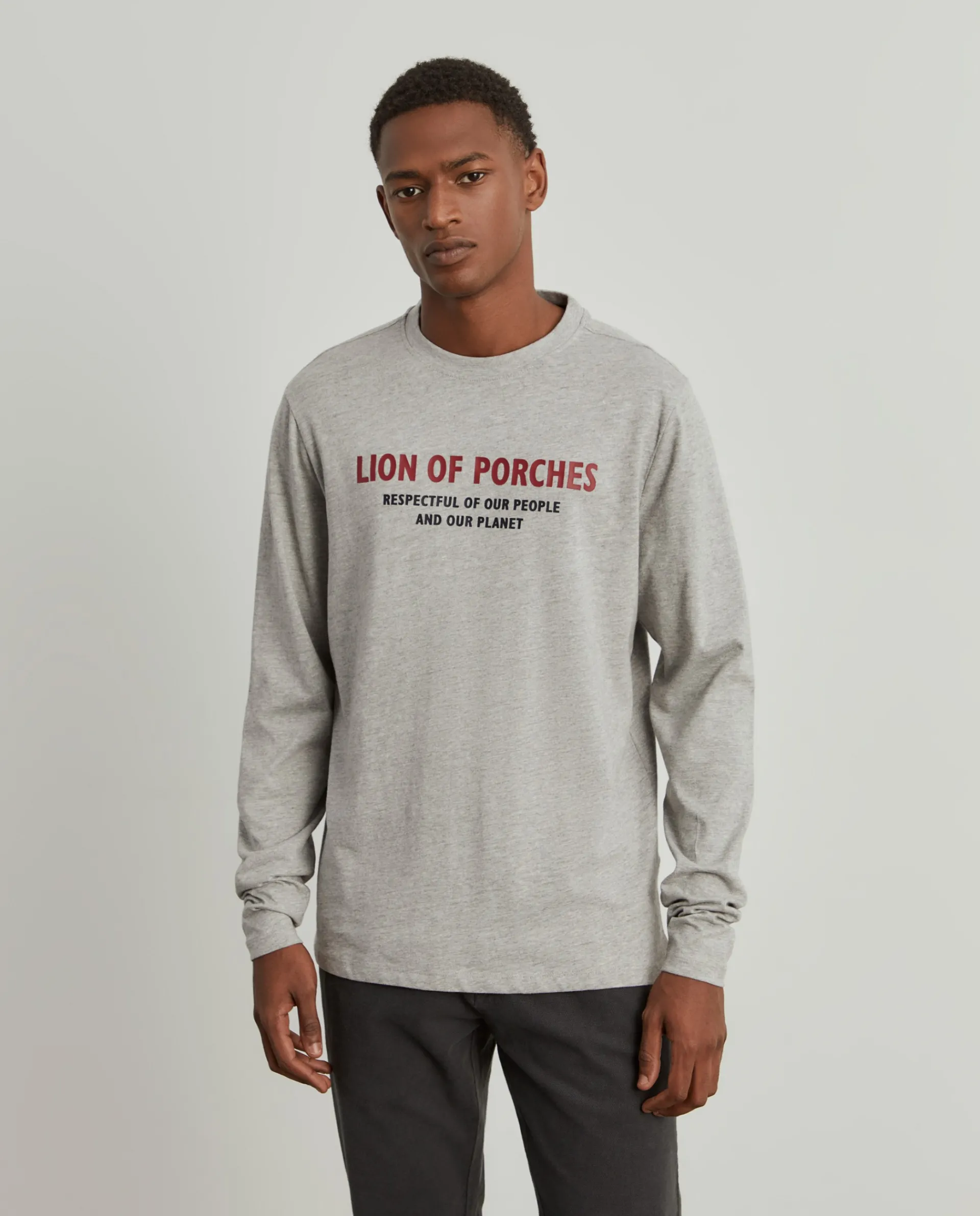 Online LION OF PORCHES Sweater de algodão com estampado 950 Cinza Medio