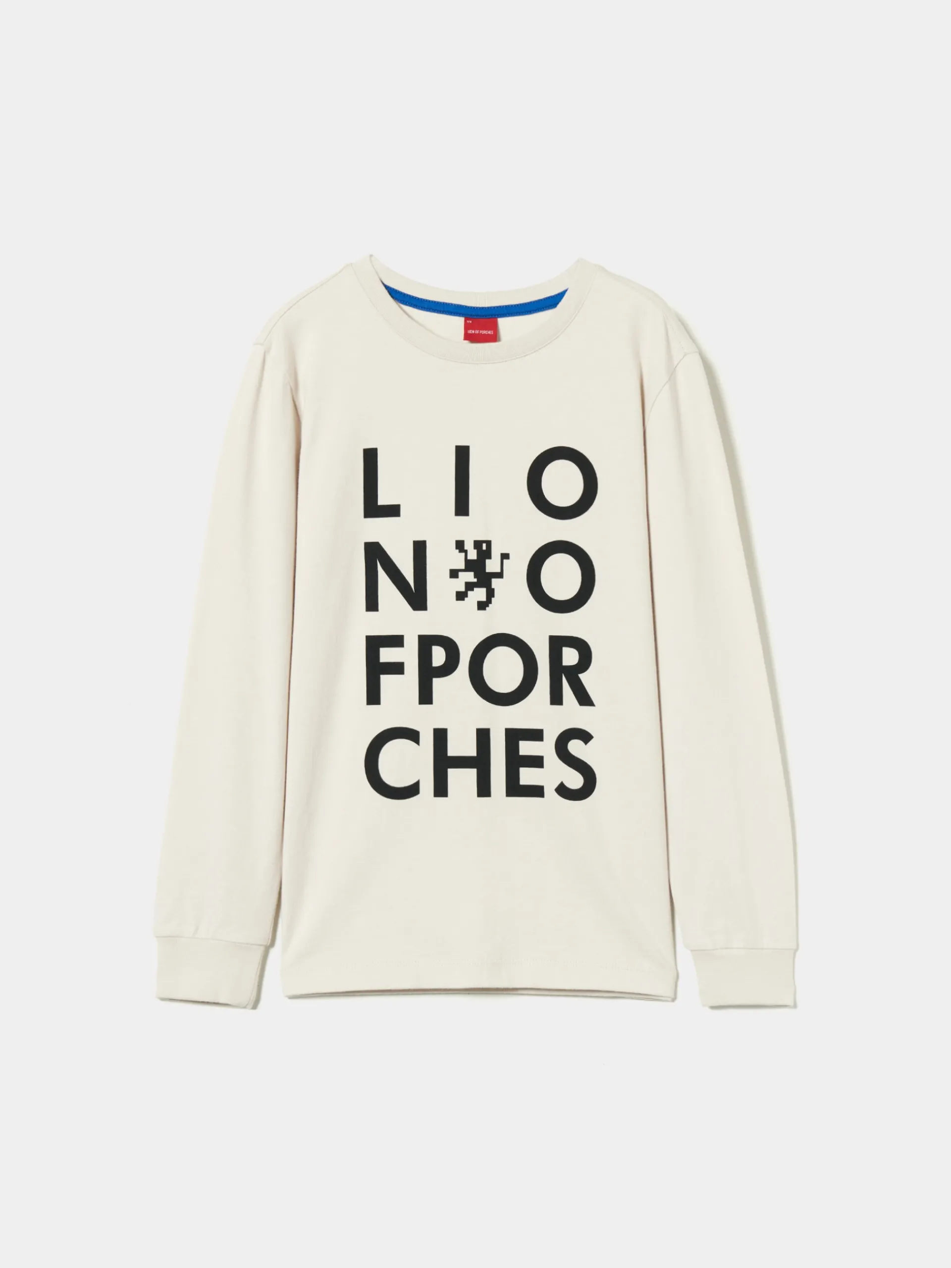 Online LION OF PORCHES Sweater de manga comprida com branding no peito 002 Cru