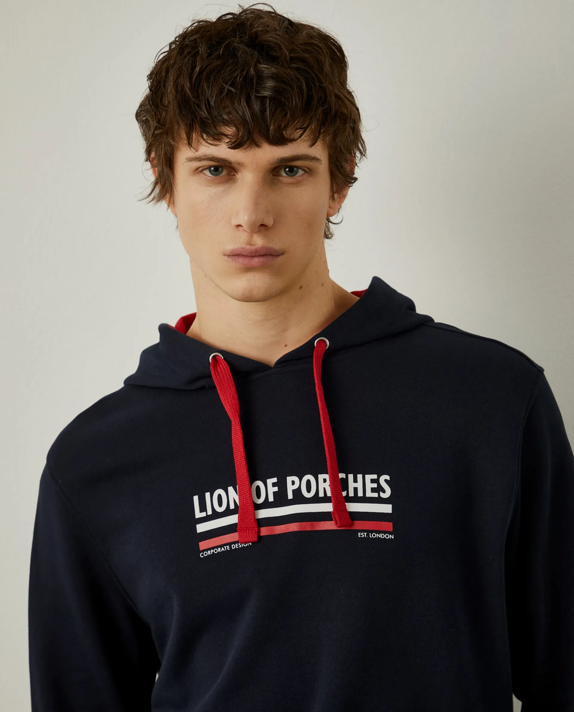 Outlet LION OF PORCHES Sweatshirt de algodão com capuz 599 Marinho