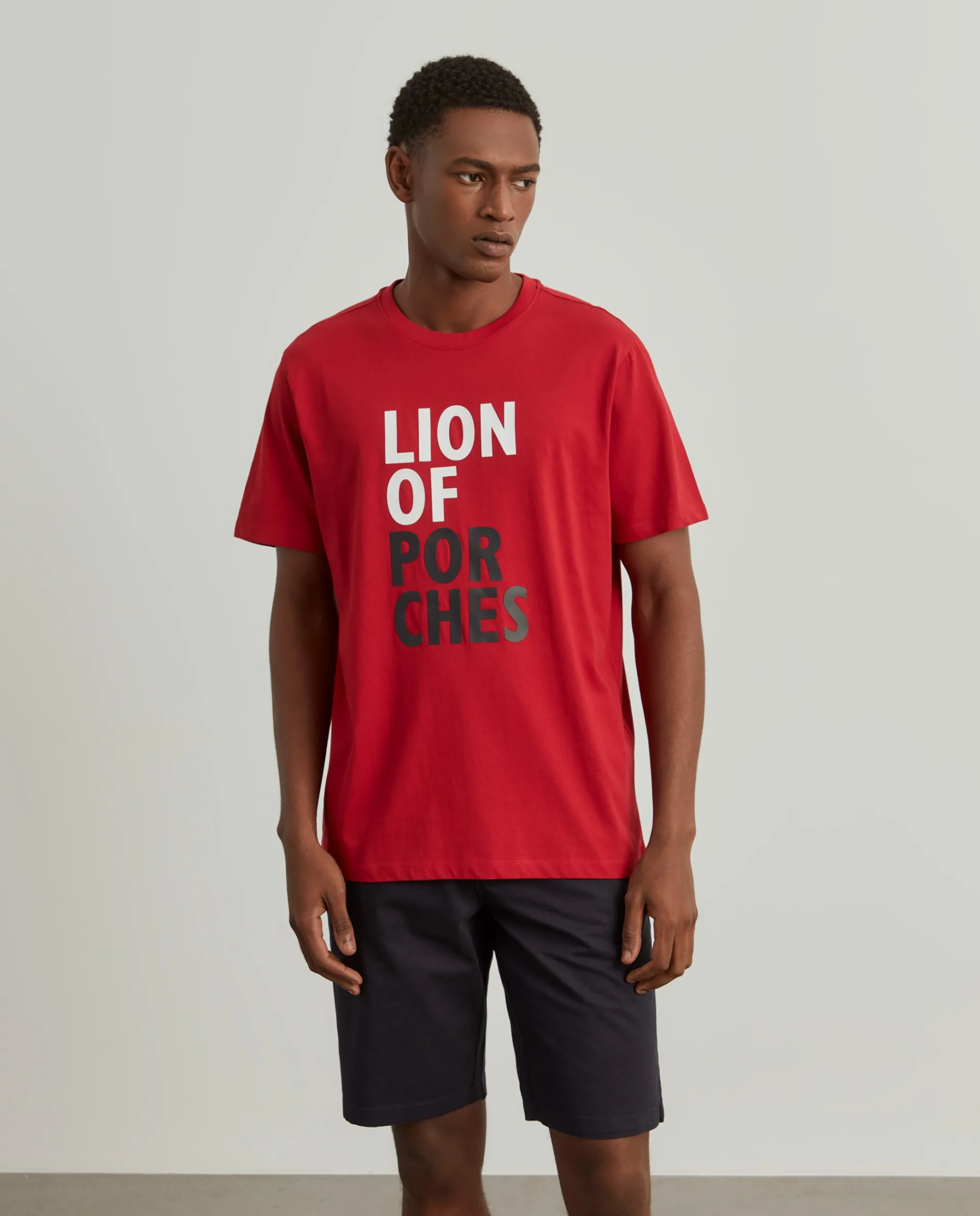 New LION OF PORCHES T-shirt de algodão com estampado 350 Vermelho